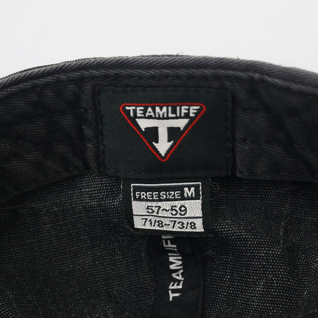 Vintage Distressed Charcoal Denim Thrifted Baseball Cap