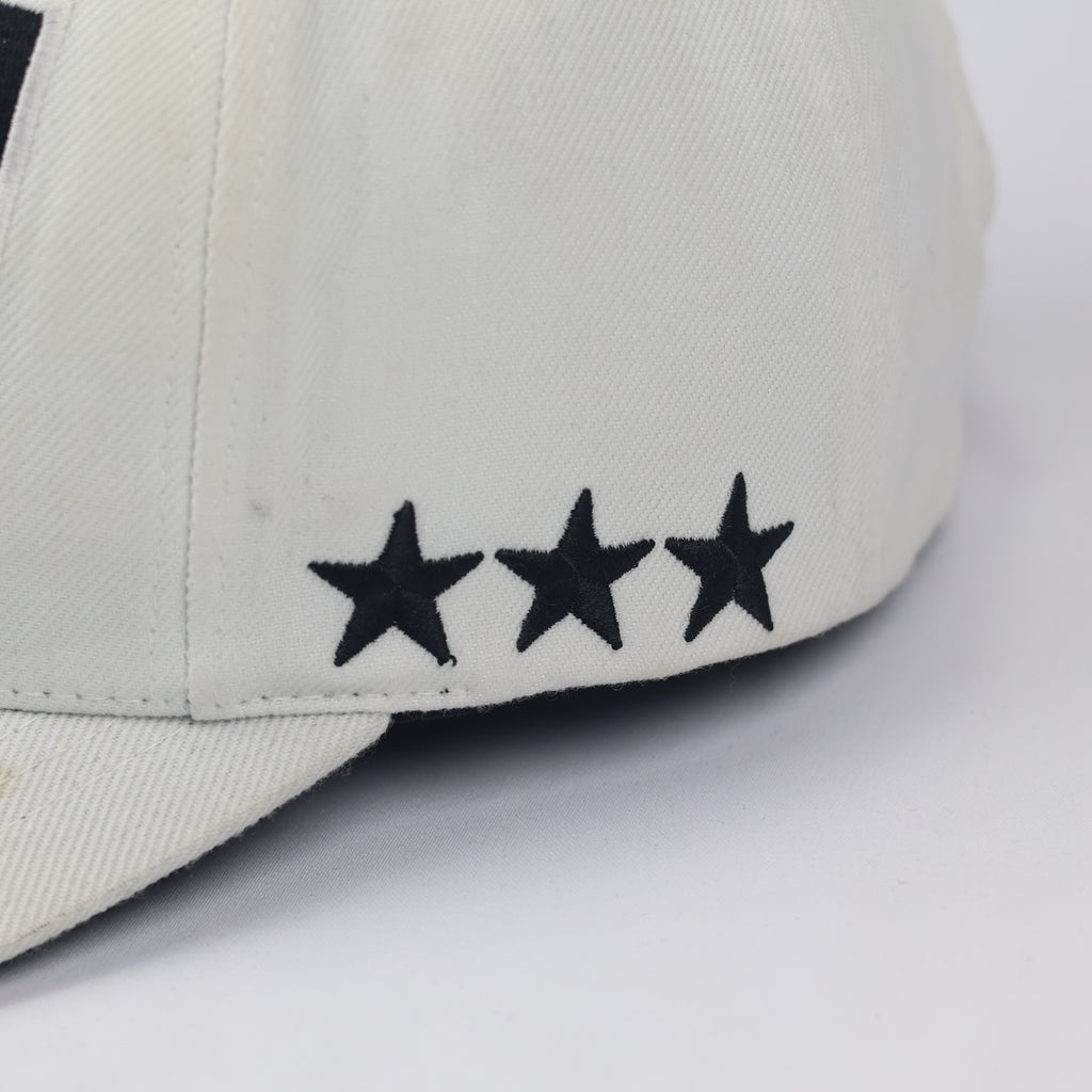 Vintage Parental Advisory Embroidered Thrifted Snapback – Off-White