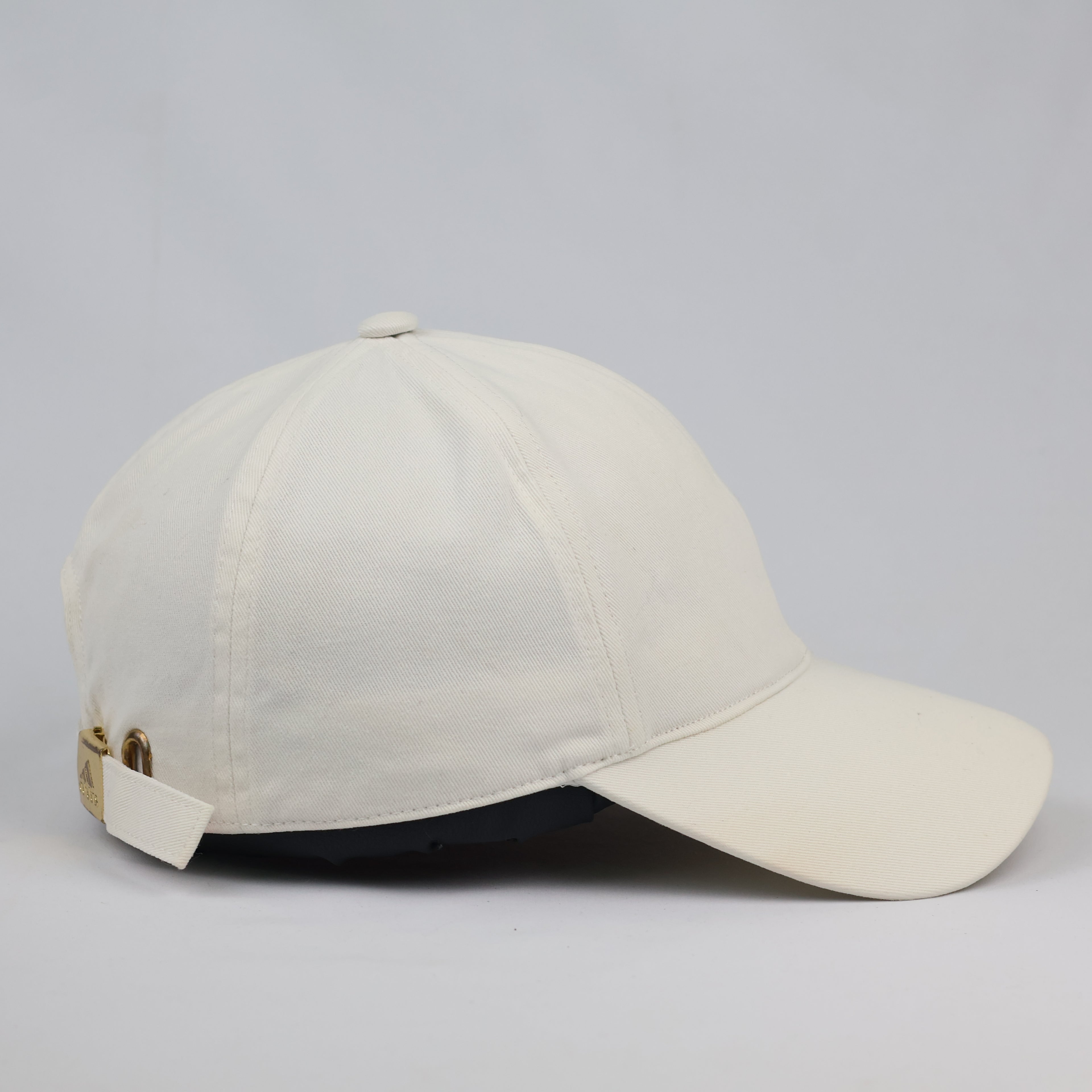 Adidas Classic Cream Unstructured Dad Hat with Yellow Thrifted Logo