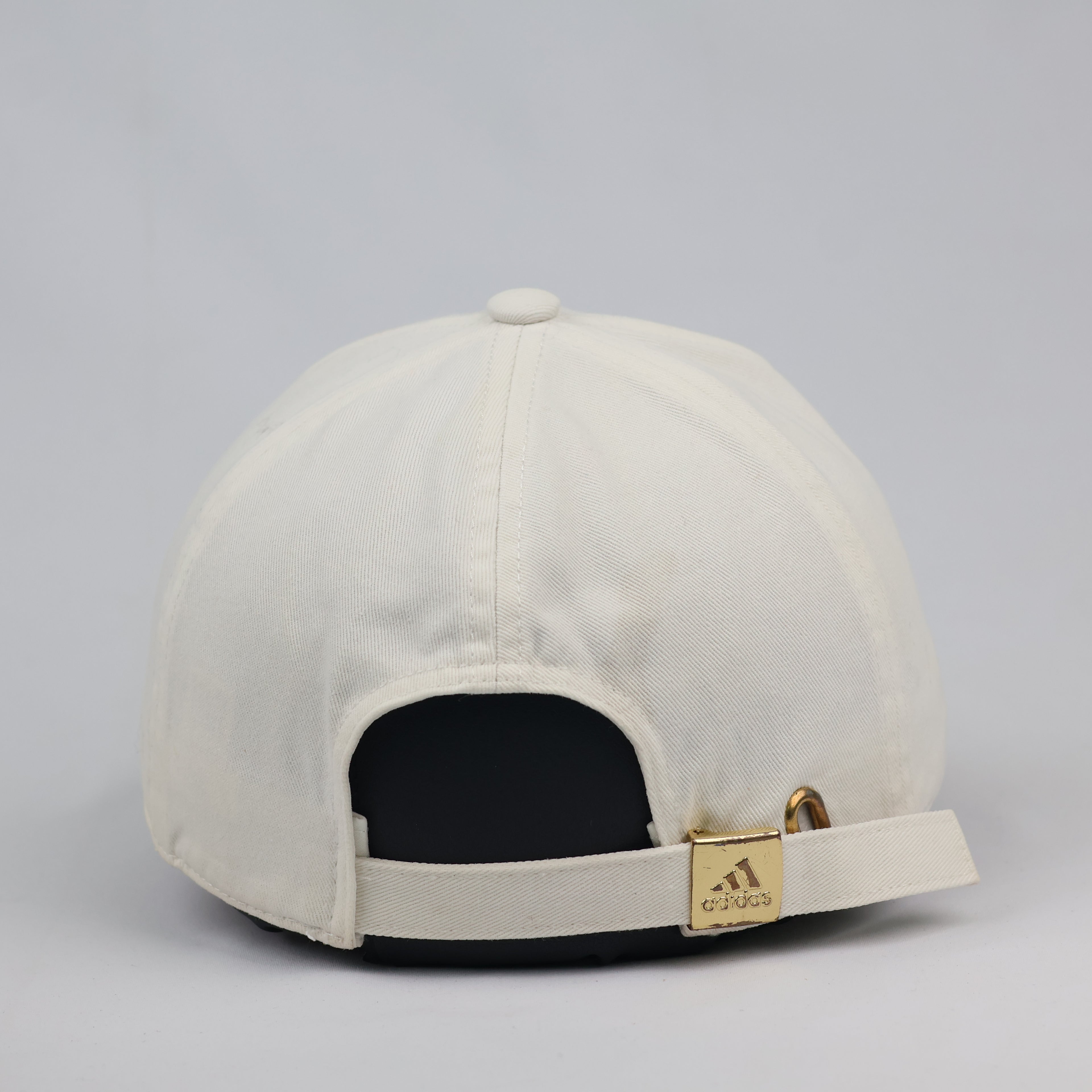 Adidas Classic Cream Unstructured Dad Hat with Yellow Thrifted Logo