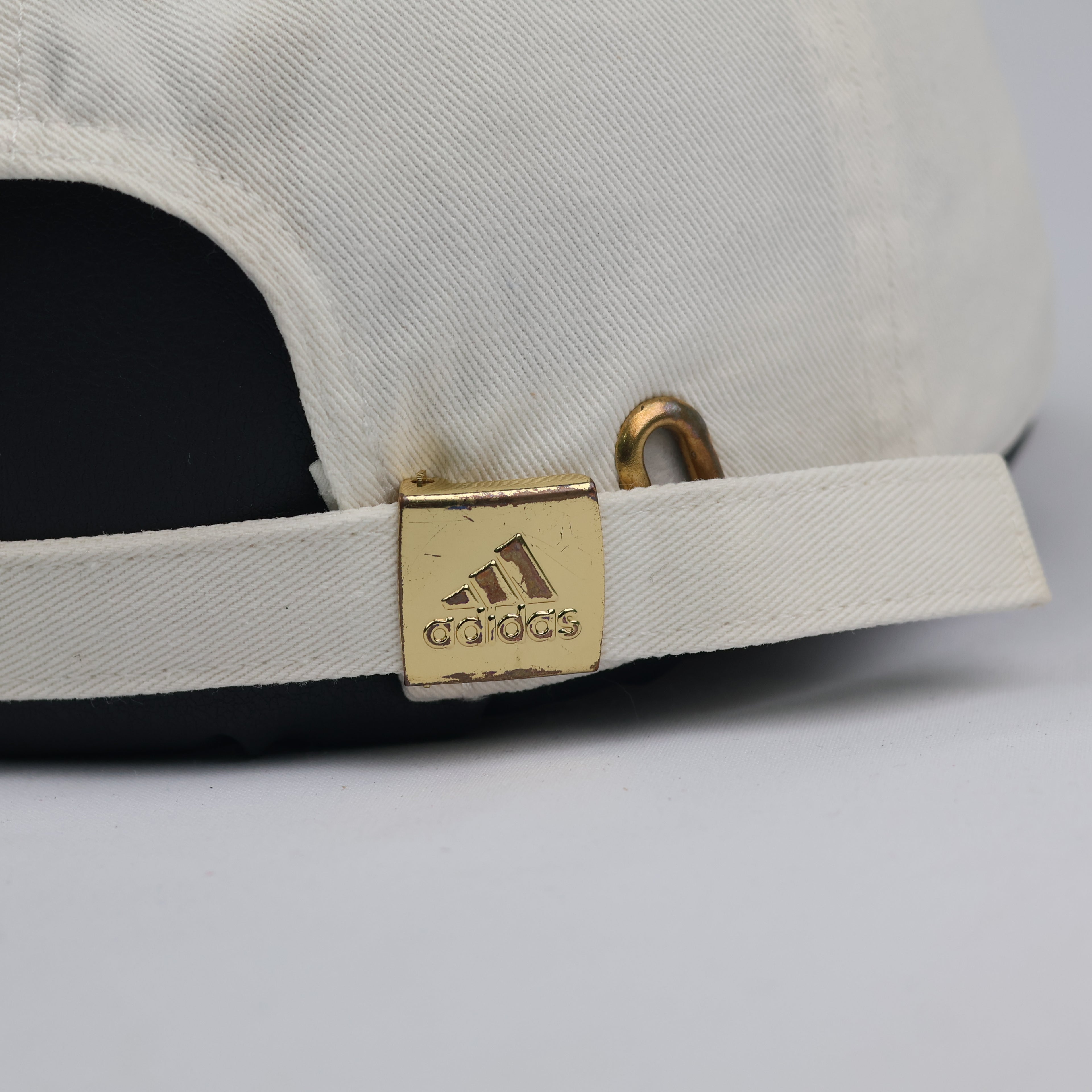 Adidas Classic Cream Unstructured Dad Hat with Yellow Thrifted Logo
