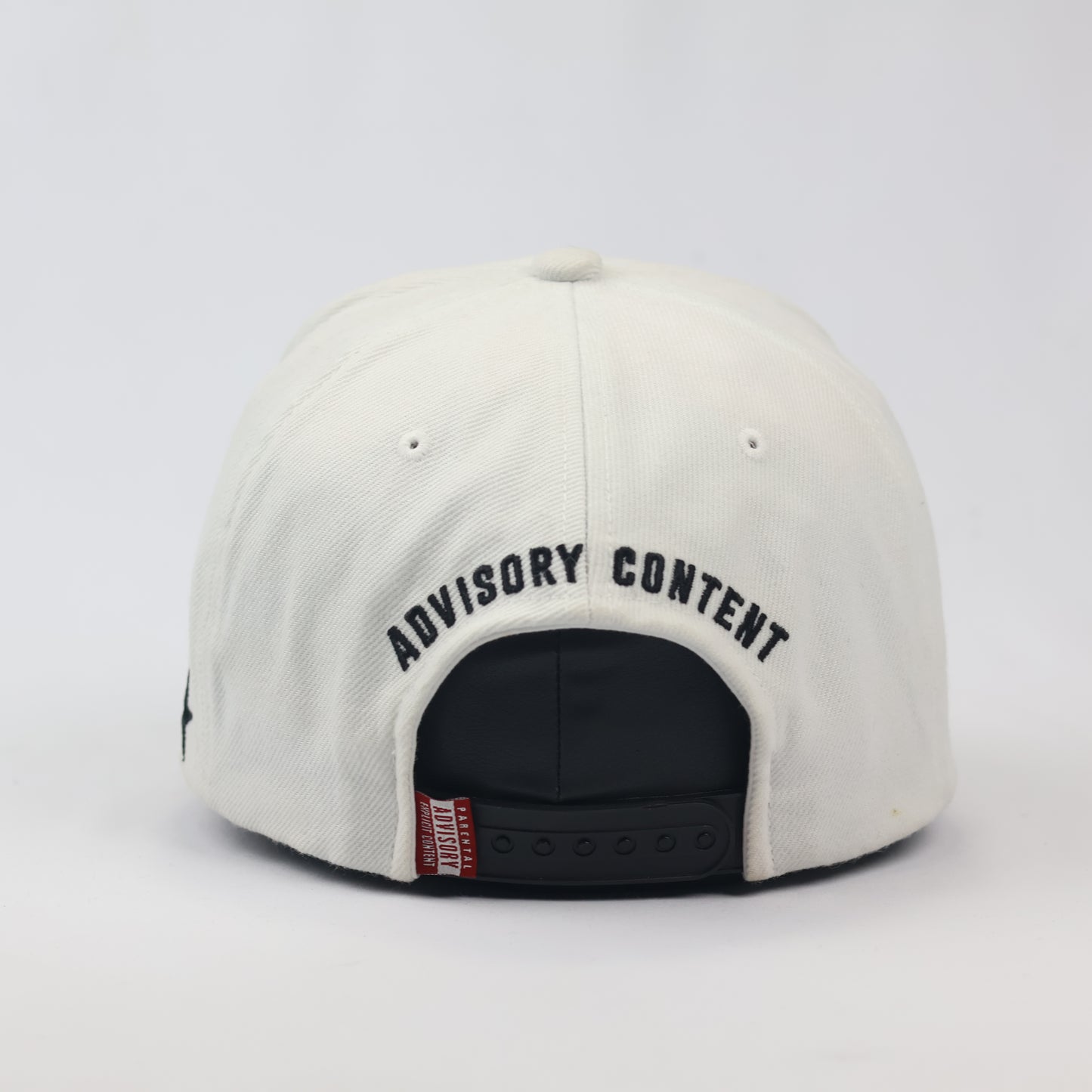 Vintage Parental Advisory Embroidered Thrifted Snapback – Off-White
