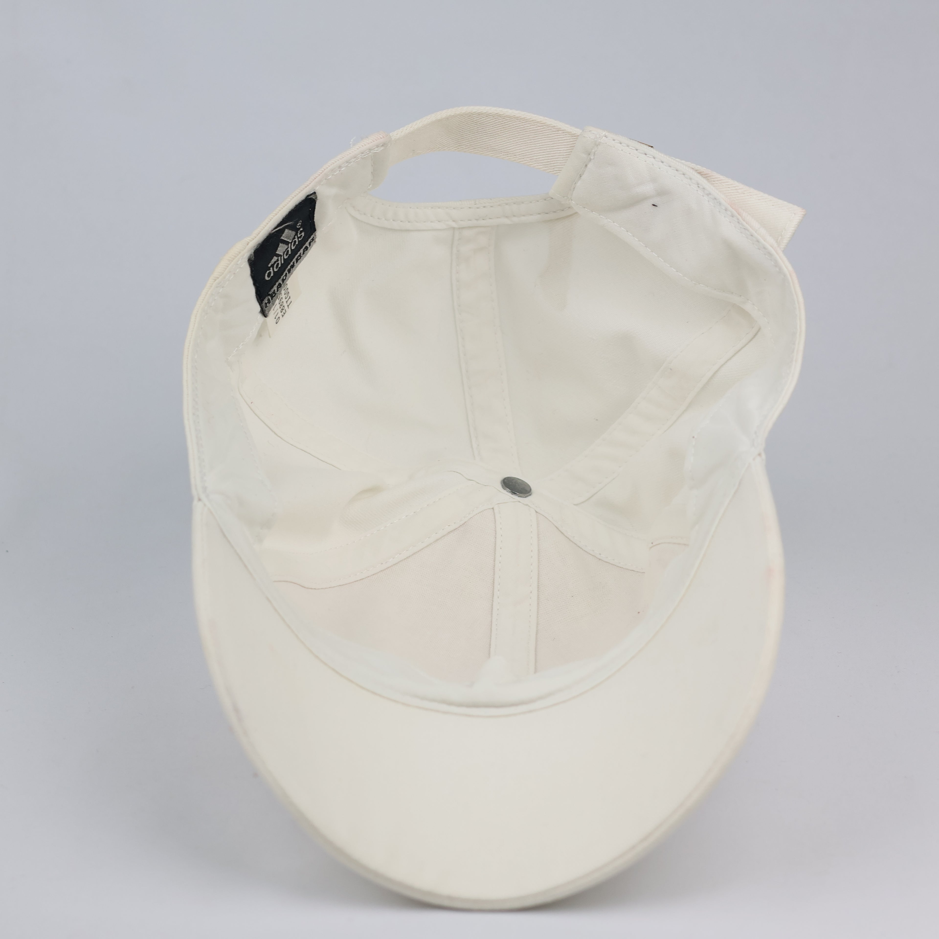 Adidas Classic Cream Unstructured Dad Hat with Yellow Thrifted Logo