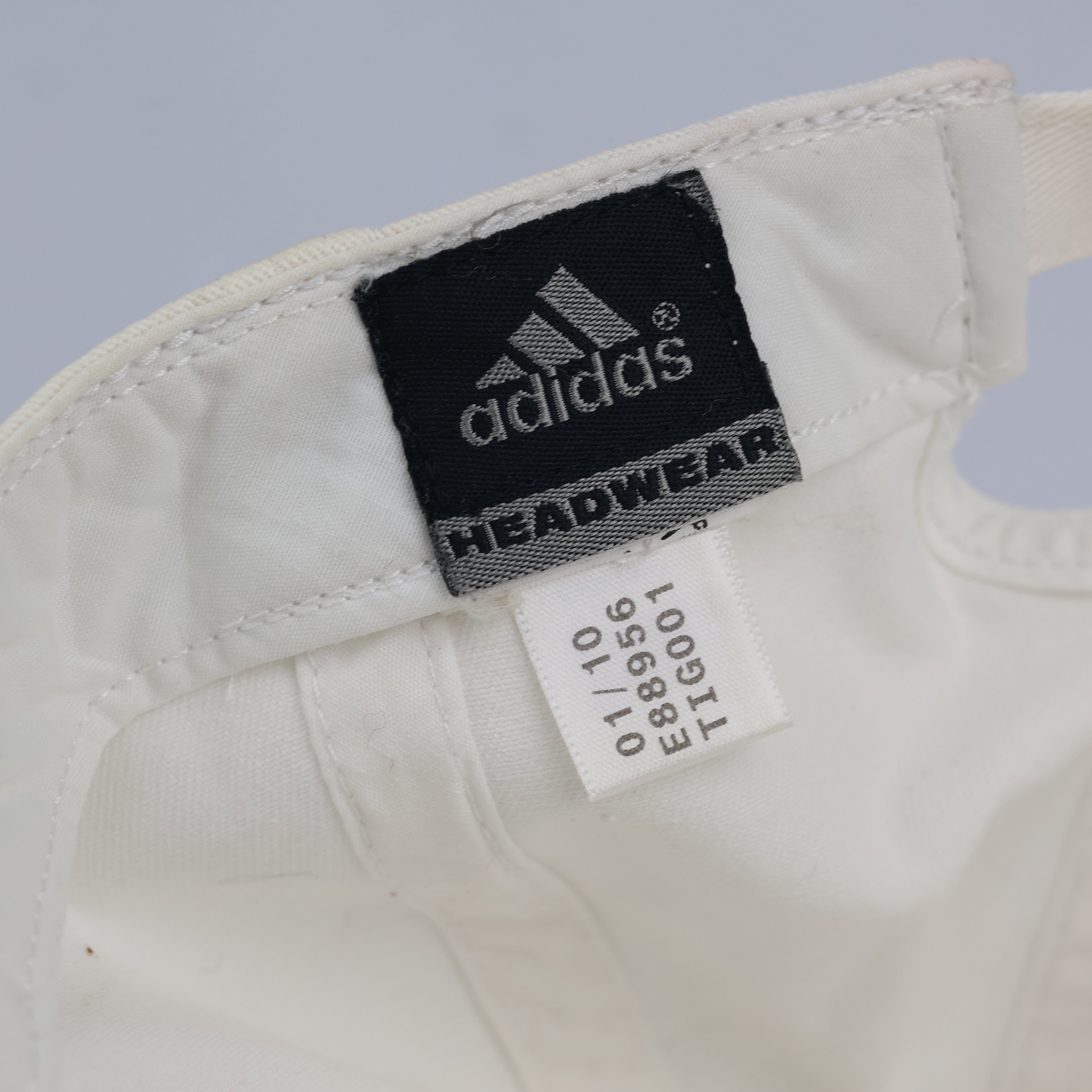 Adidas Classic Cream Unstructured Dad Hat with Yellow Thrifted Logo