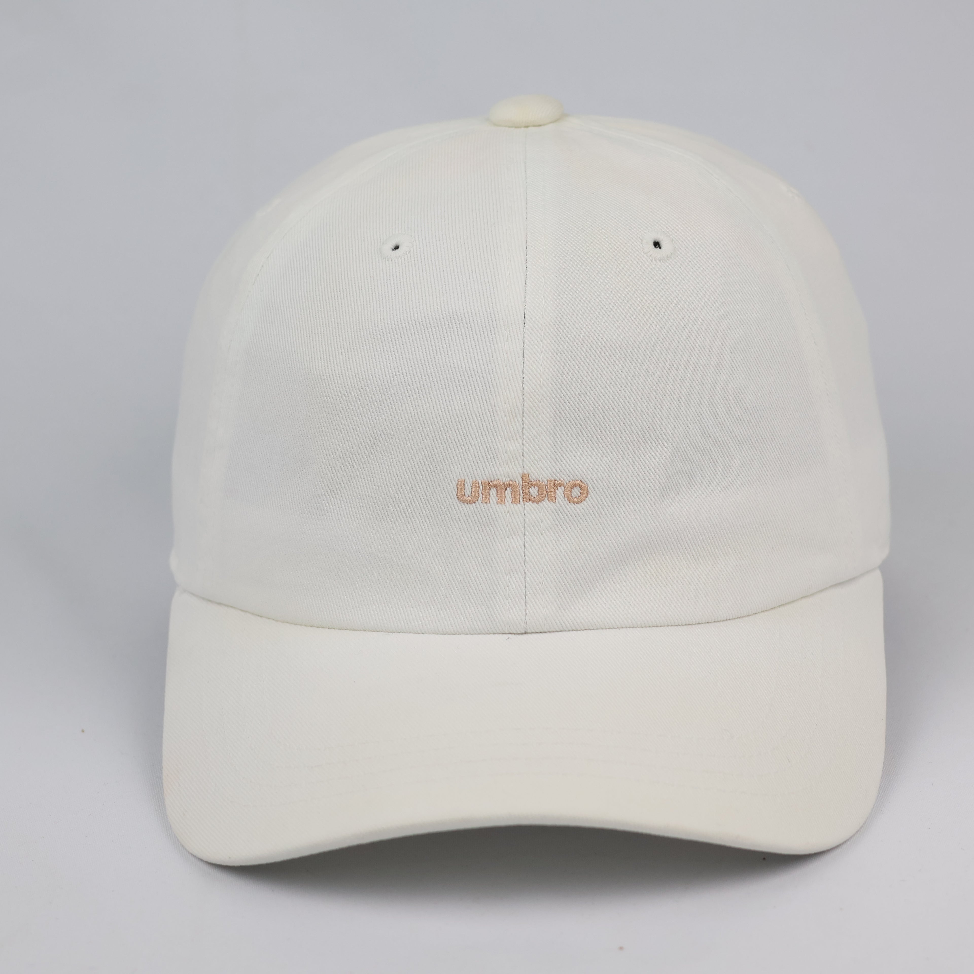 Minimalist Cream Umbro Strapback Baseball Thrifted Cap