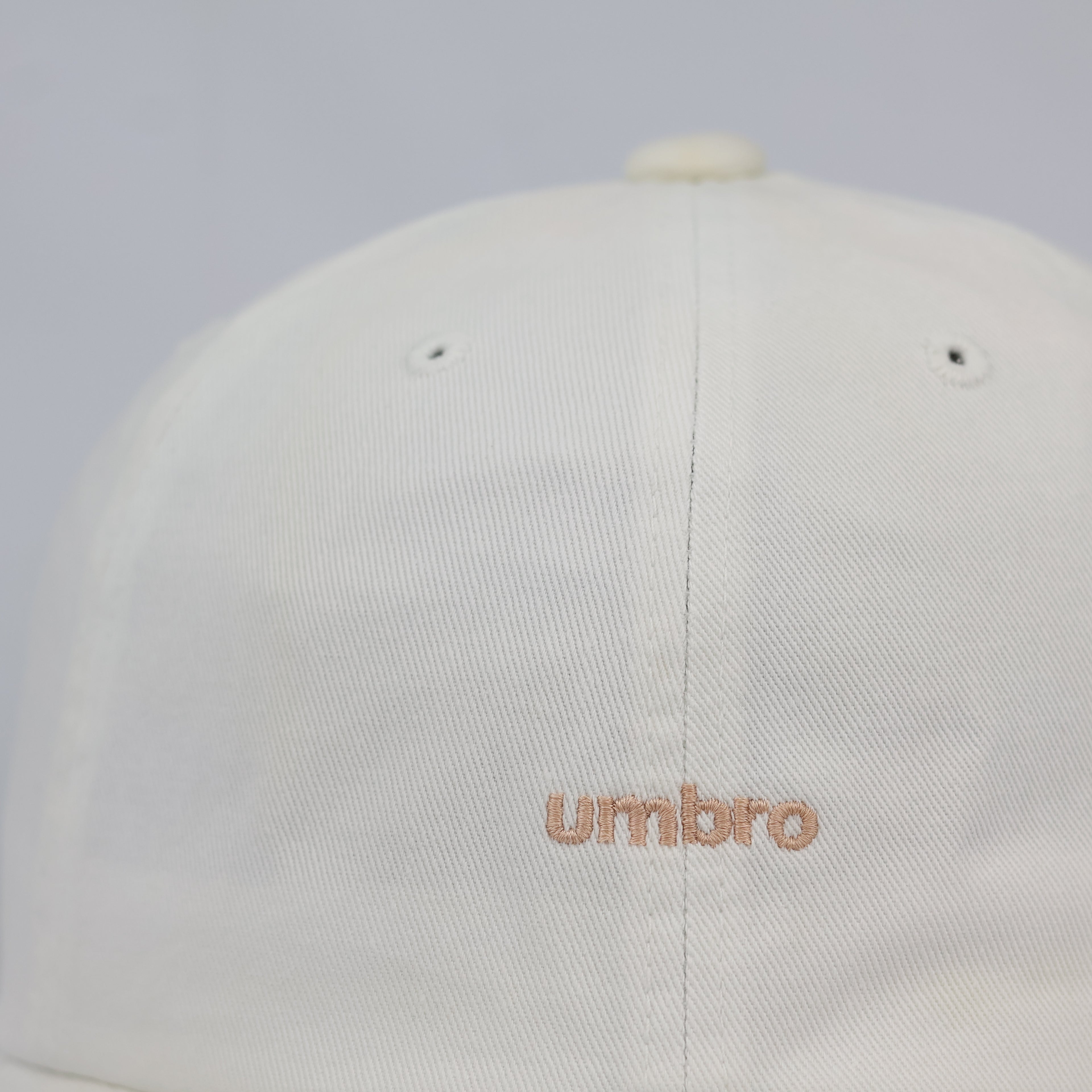 Minimalist Cream Umbro Strapback Baseball Thrifted Cap