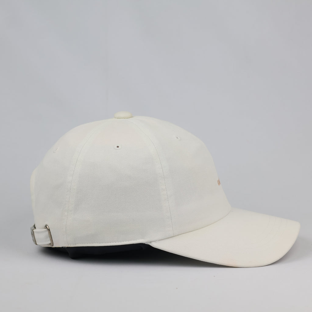 Minimalist Cream Umbro Strapback Baseball Thrifted Cap