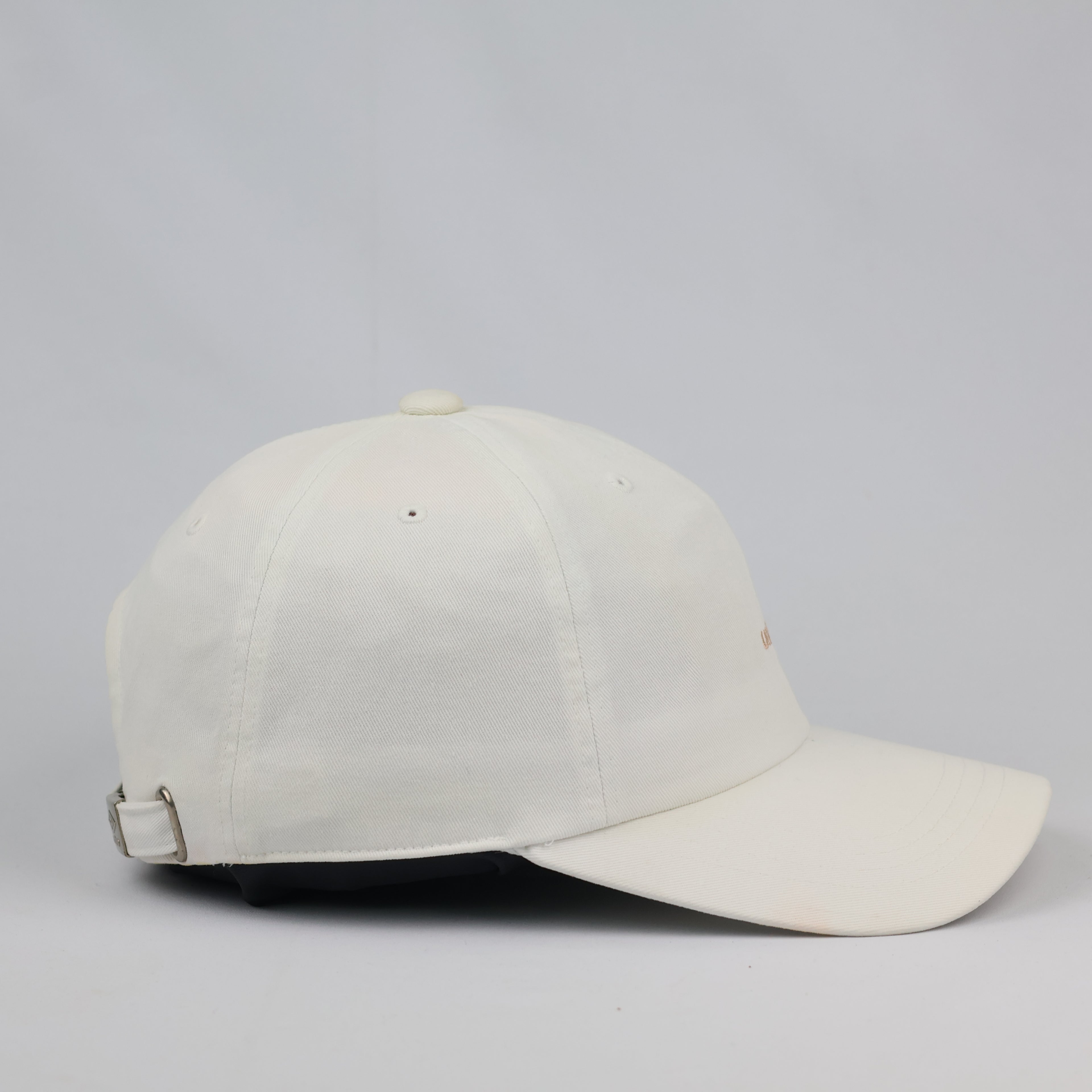 Minimalist Cream Umbro Strapback Baseball Thrifted Cap