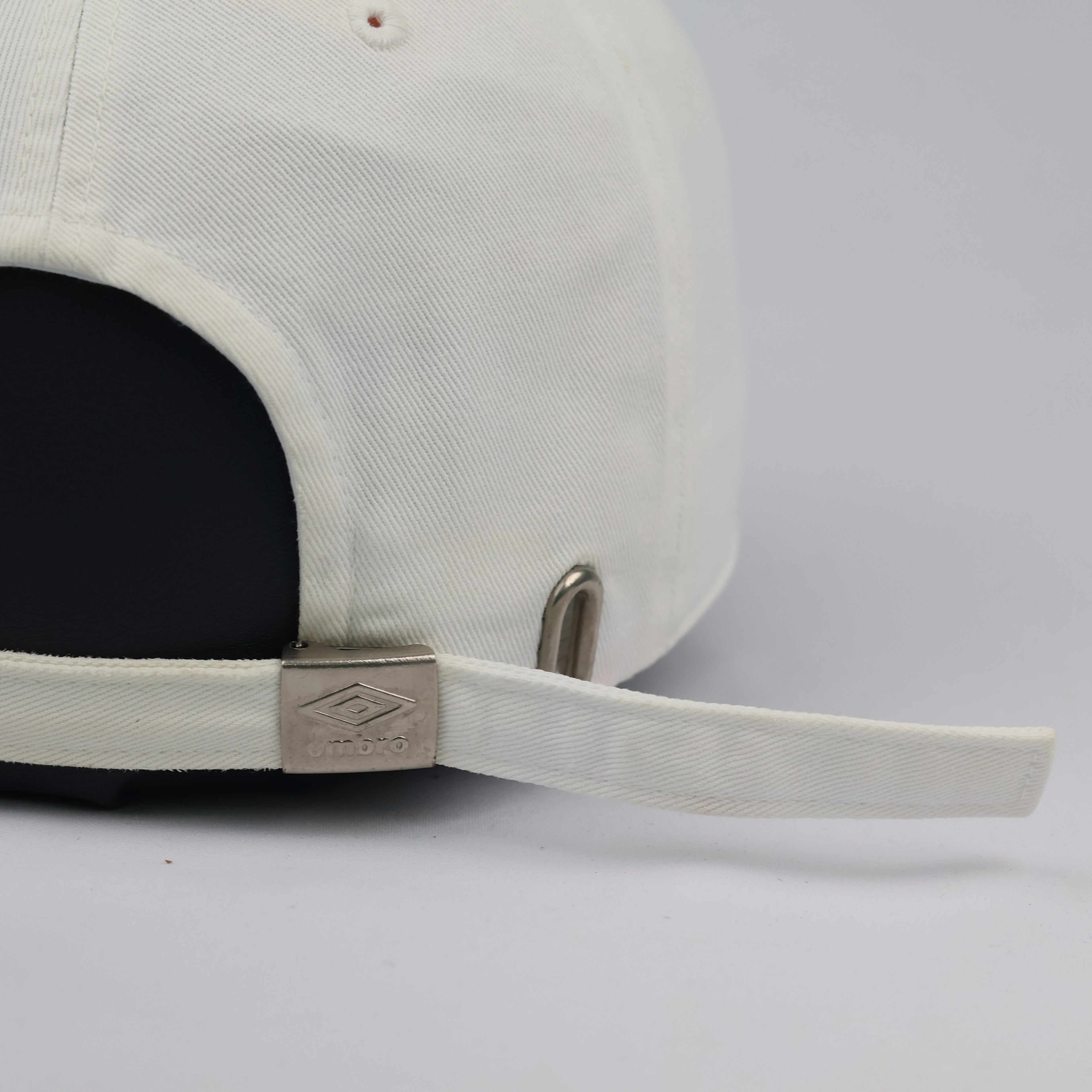Minimalist Cream Umbro Strapback Baseball Thrifted Cap