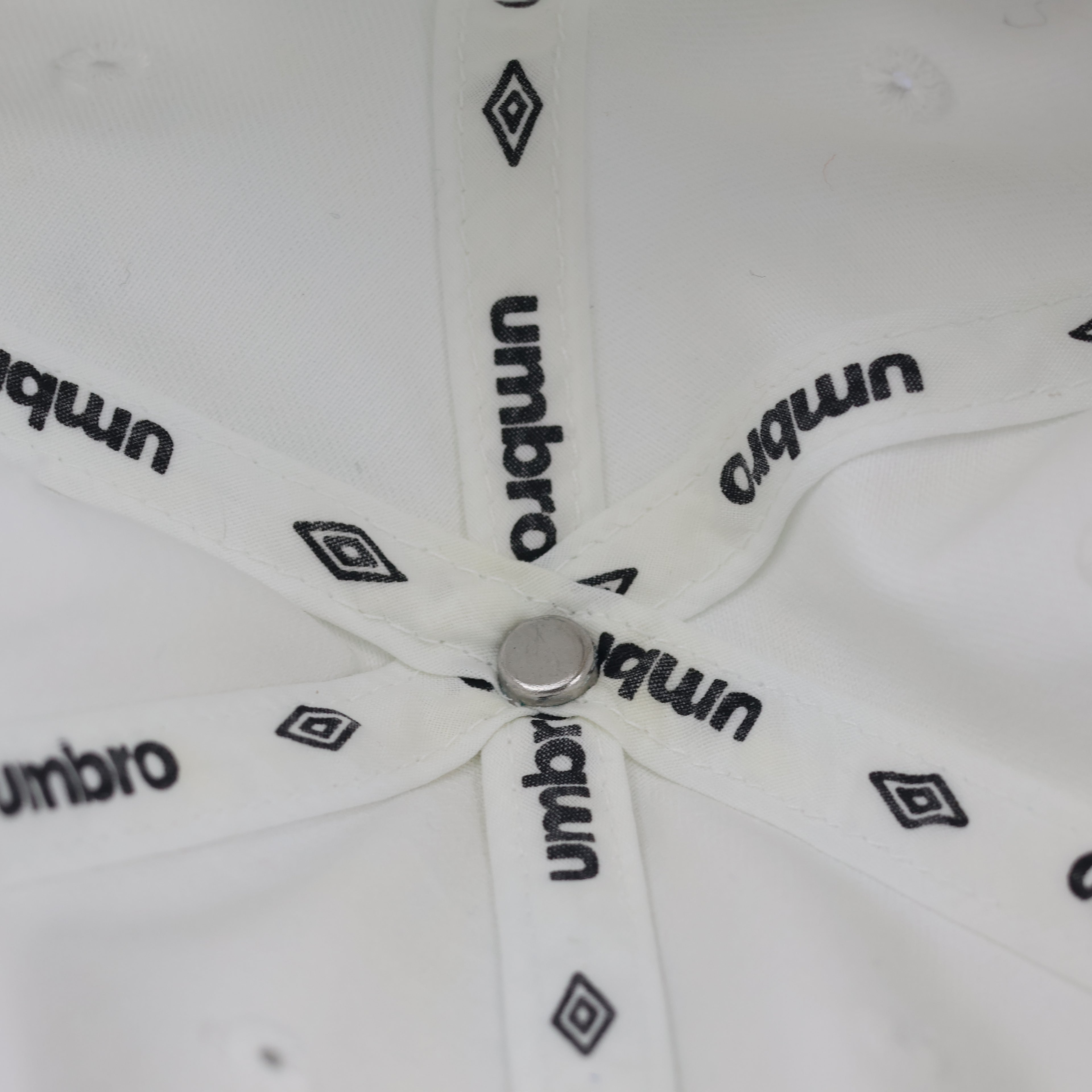 Minimalist Cream Umbro Strapback Baseball Thrifted Cap