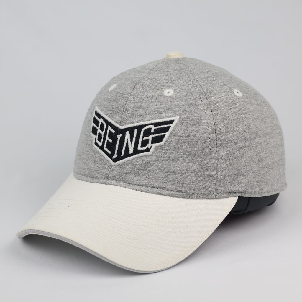 Being Human Grey Marl & White Two-Tone Strapback Thrifted Hat