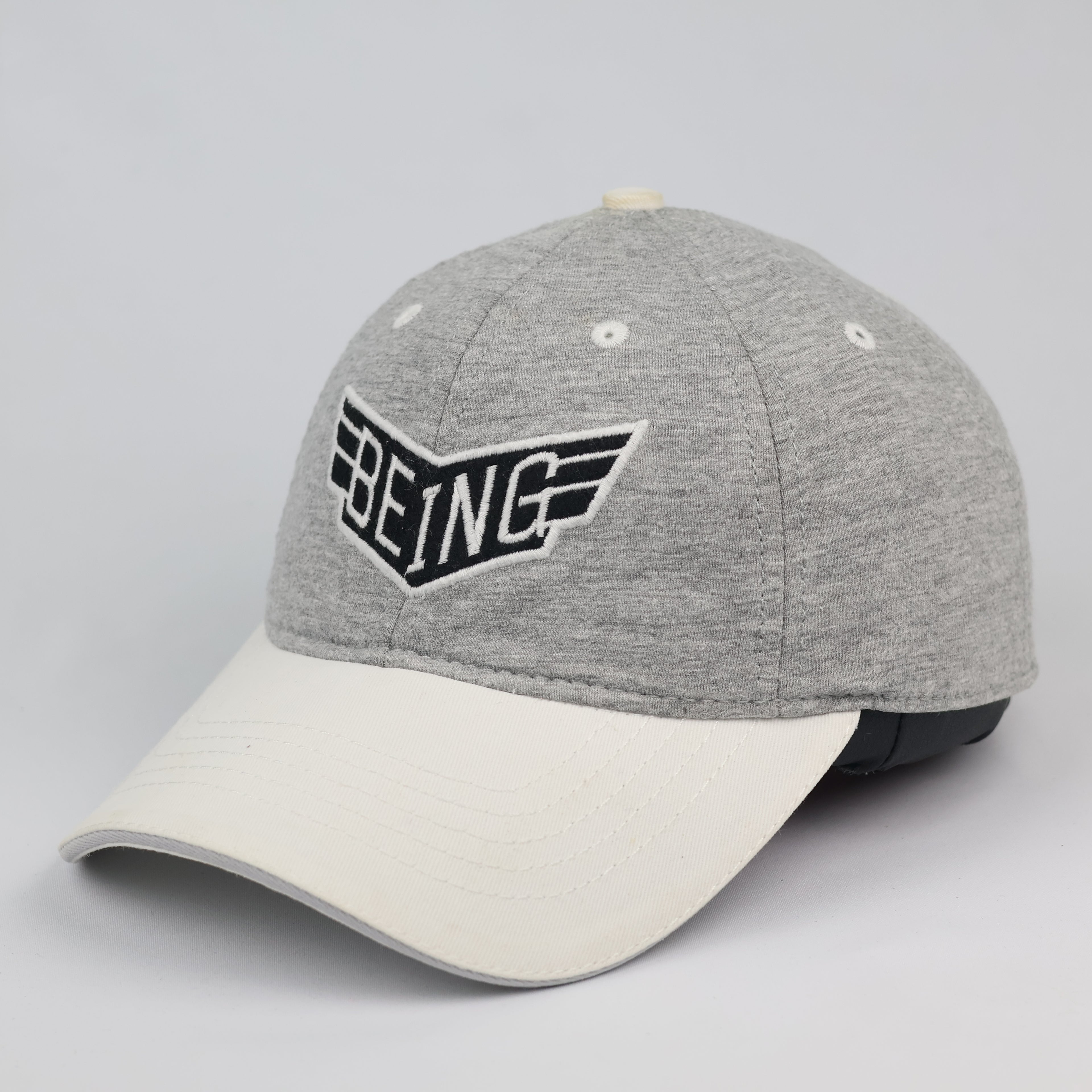 Being Human Grey Marl & White Two-Tone Strapback Thrifted Hat