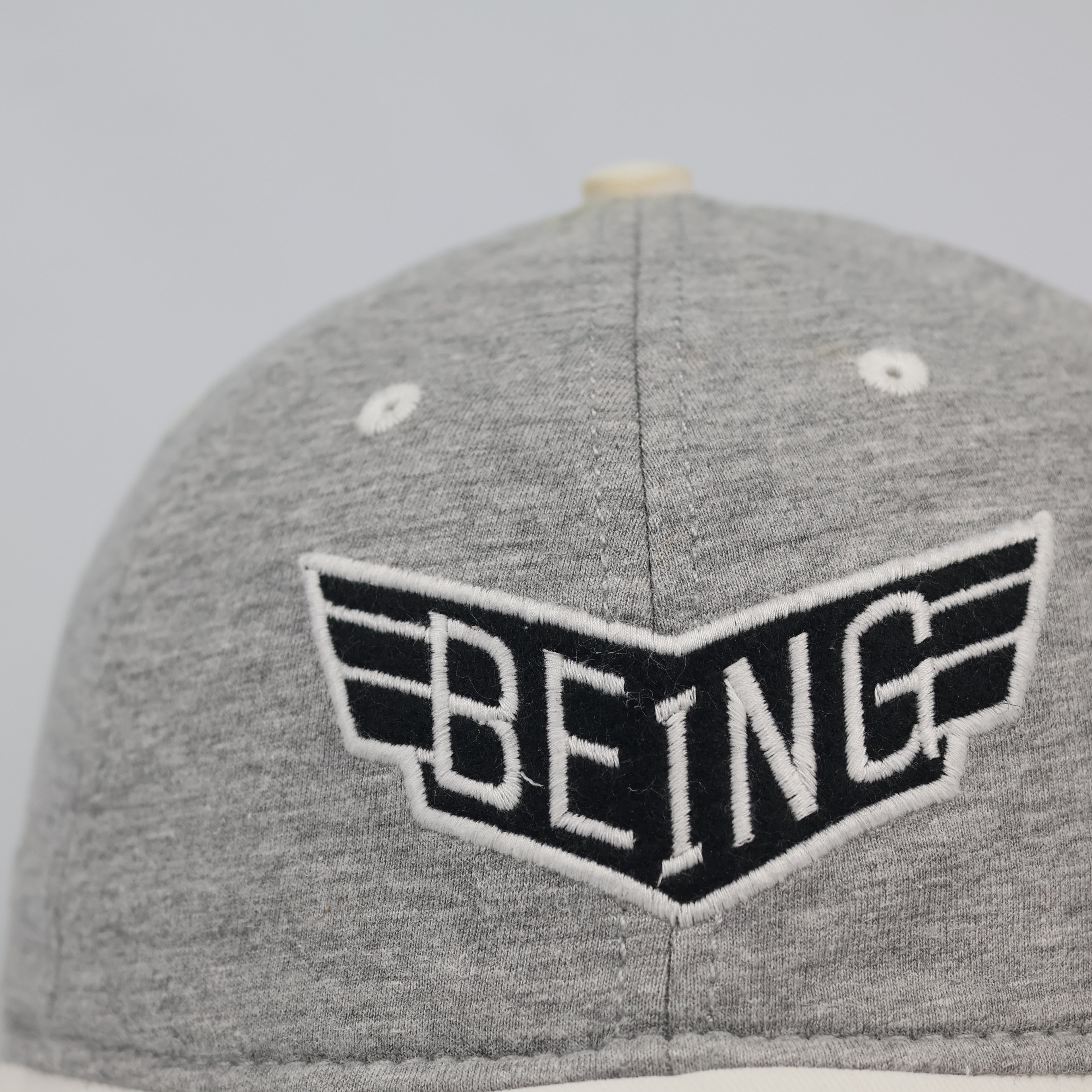 Being Human Grey Marl & White Two-Tone Strapback Thrifted Hat