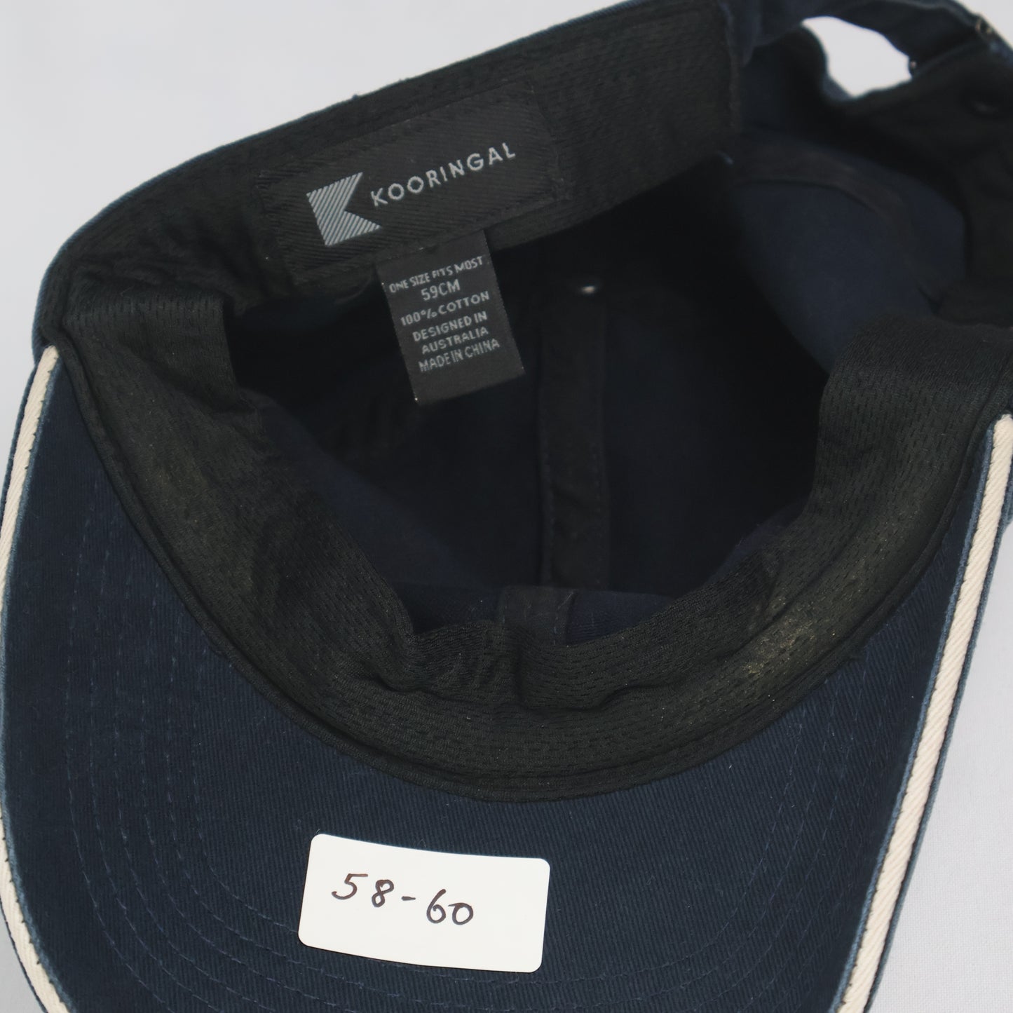Kooringal Australia Navy Blue Cotton Baseball Thrifted Cap - Adjustable Fit