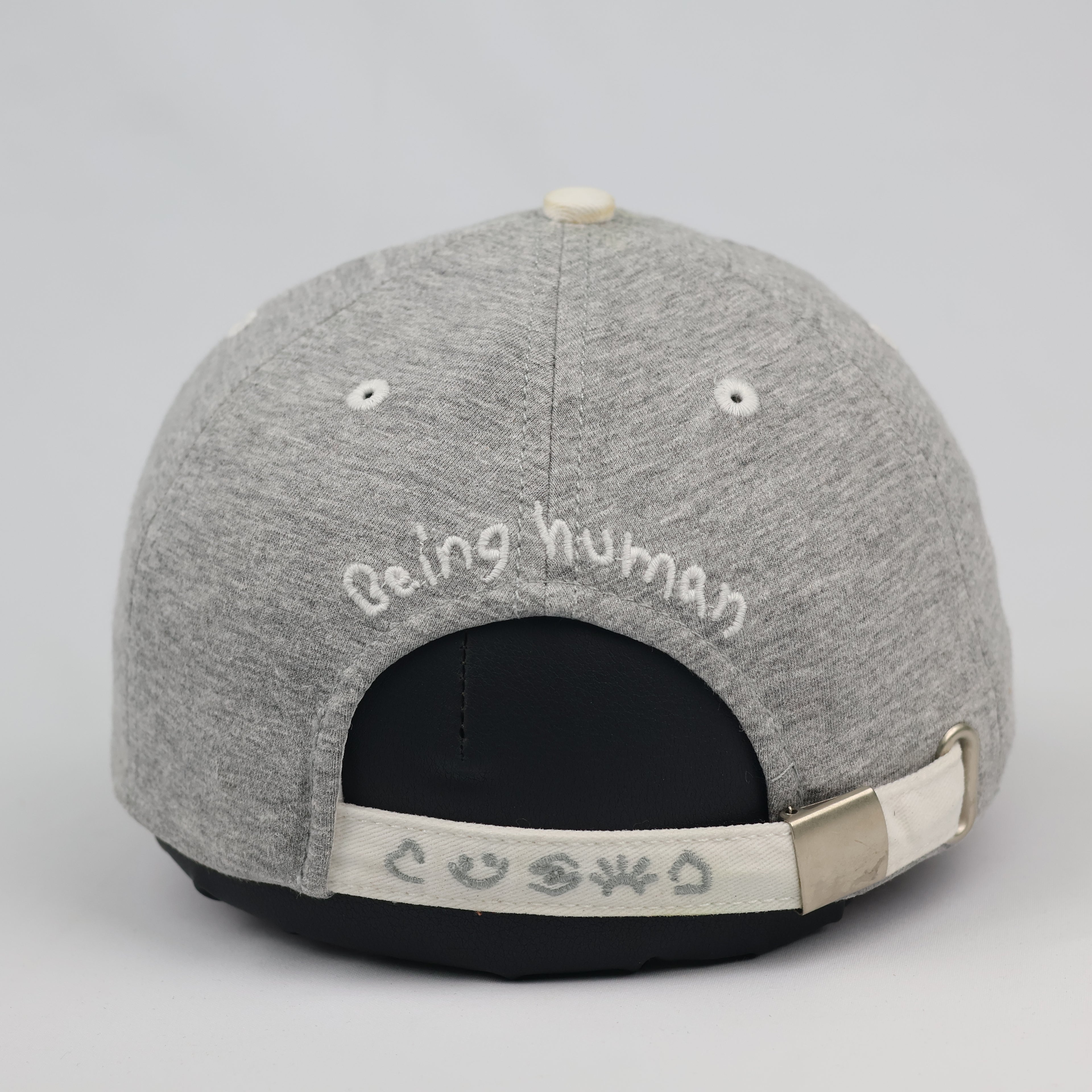 Being Human Grey Marl & White Two-Tone Strapback Thrifted Hat