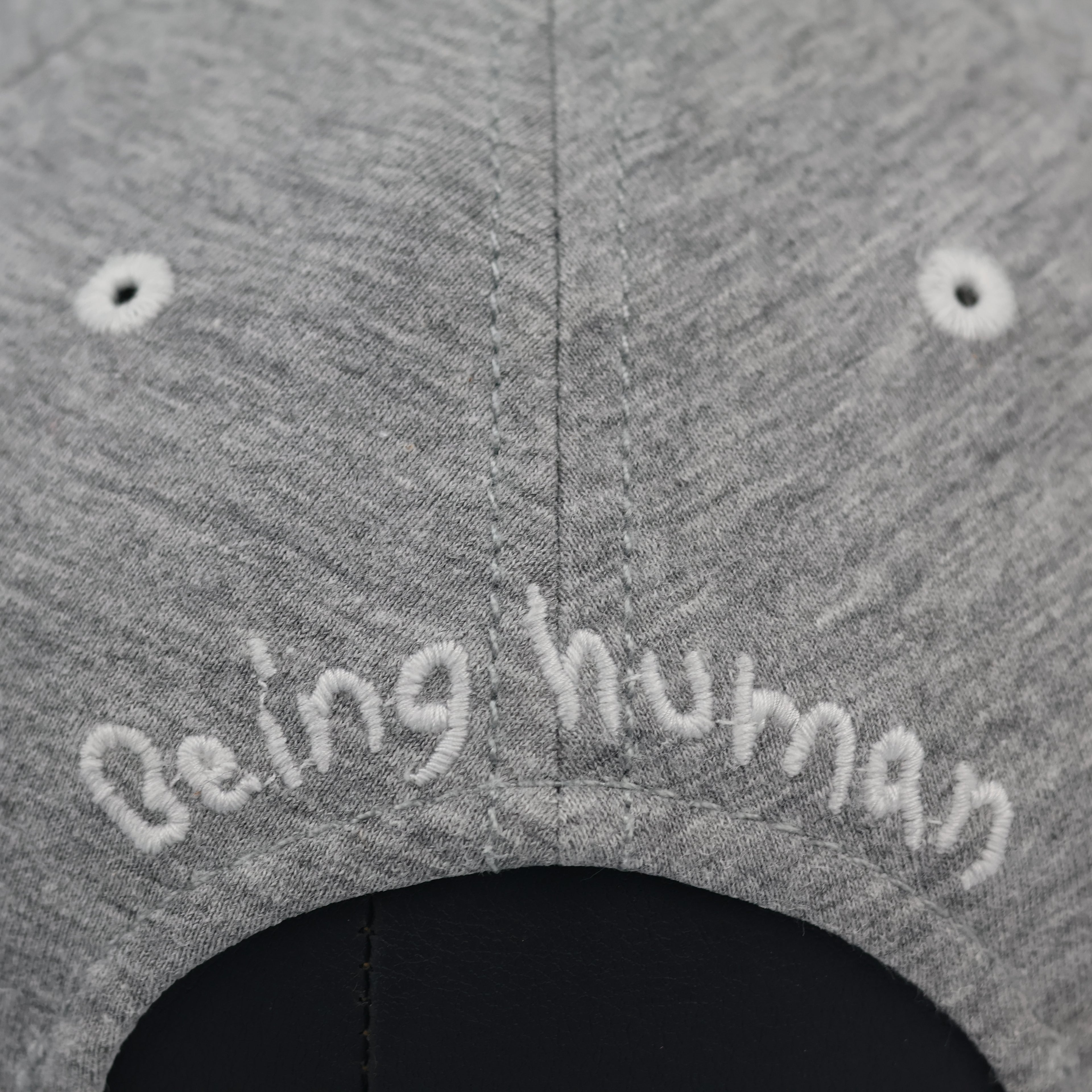 Being Human Grey Marl & White Two-Tone Strapback Thrifted Hat