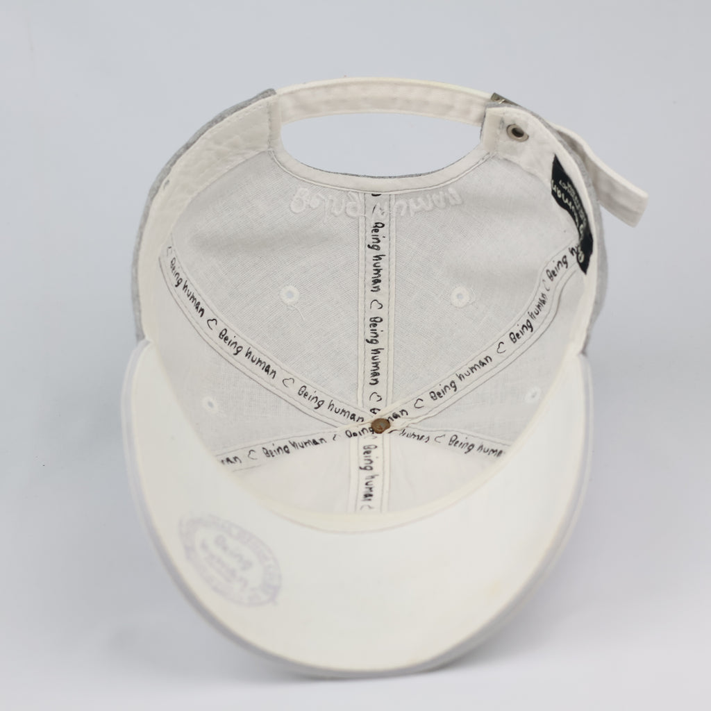 Being Human Grey Marl & White Two-Tone Strapback Thrifted Hat