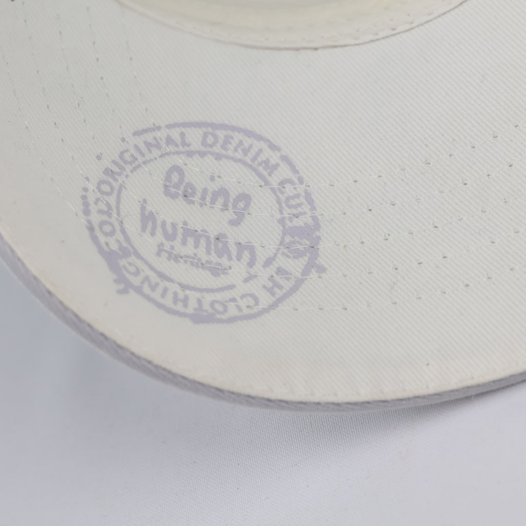 Being Human Grey Marl & White Two-Tone Strapback Thrifted Hat