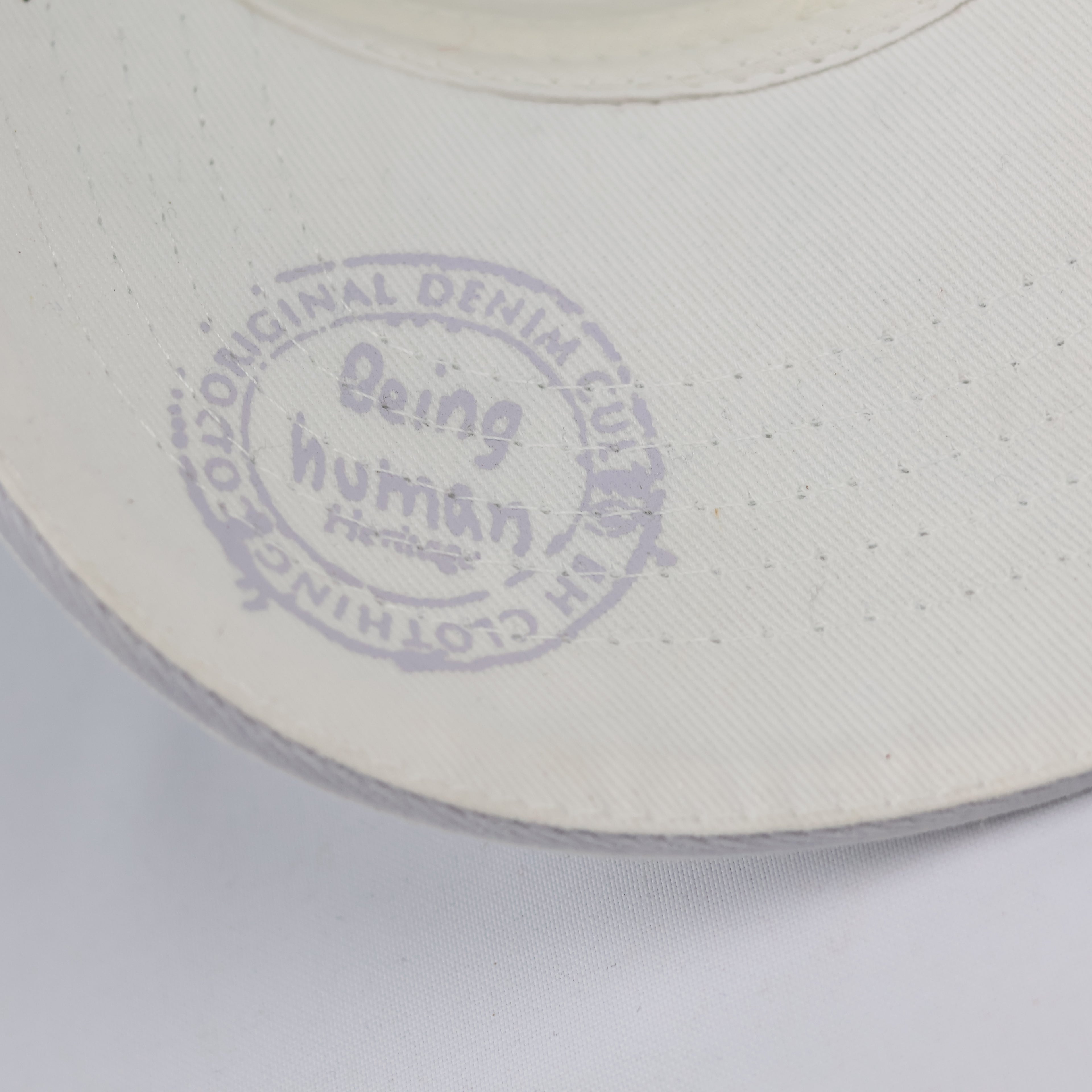Being Human Grey Marl & White Two-Tone Strapback Thrifted Hat