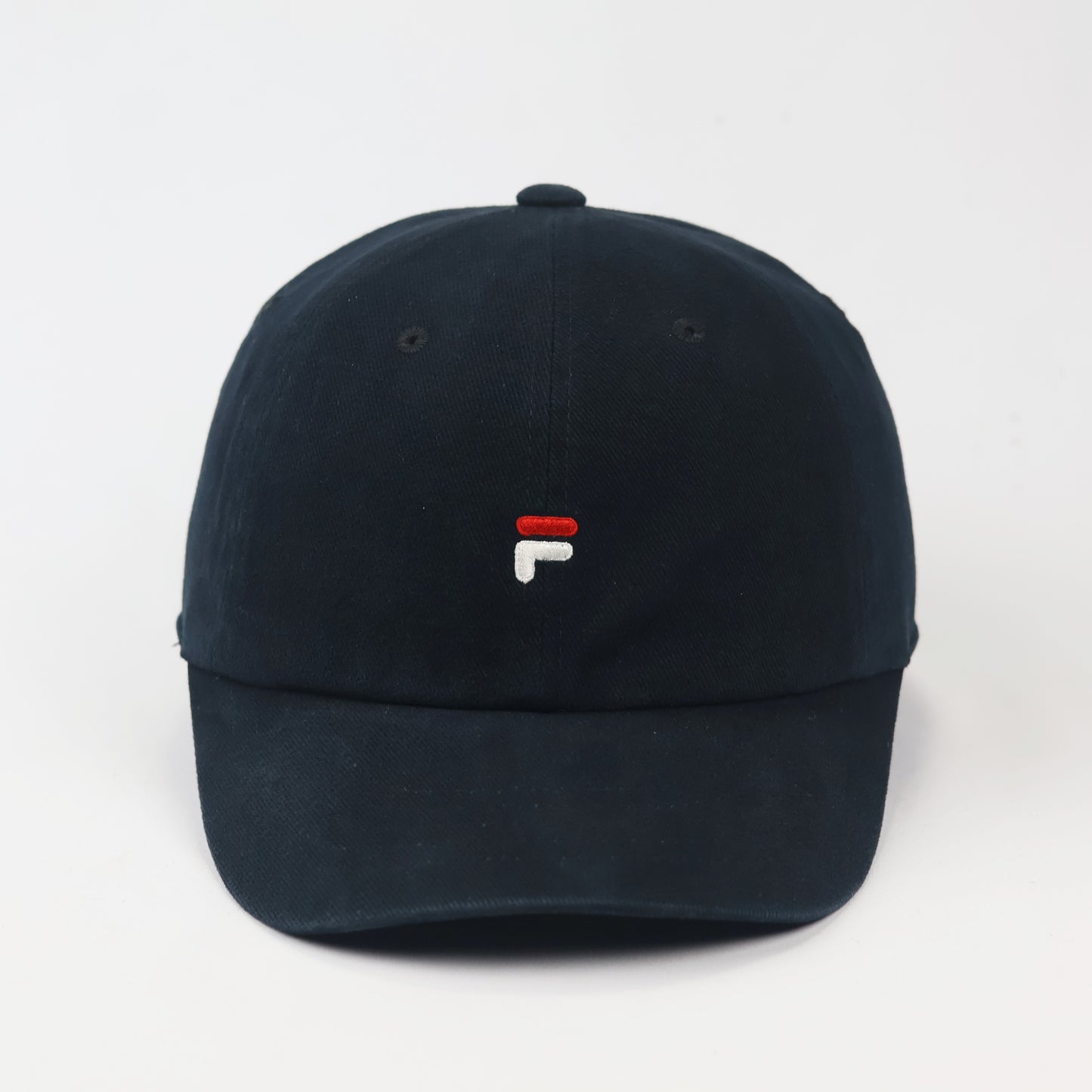 Vintage FILA Embroidered Logo Thrifted Baseball Cap - Classic Navy Dad Hat