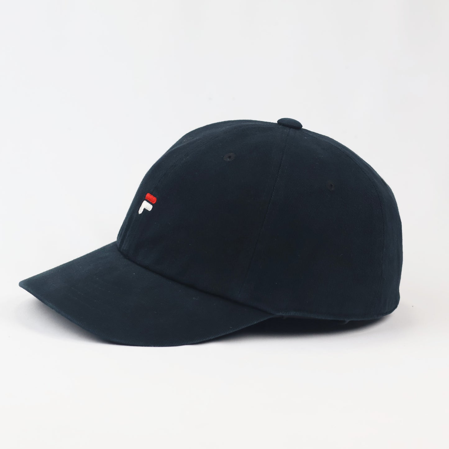 Vintage FILA Embroidered Logo Thrifted Baseball Cap - Classic Navy Dad Hat