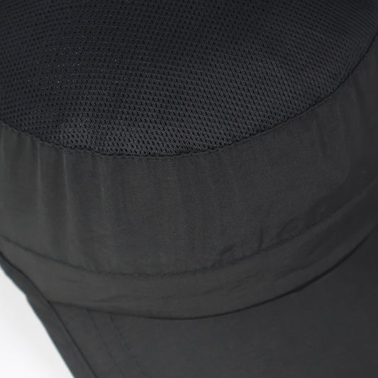 Lightweight All-Black Mesh Cadet Cap