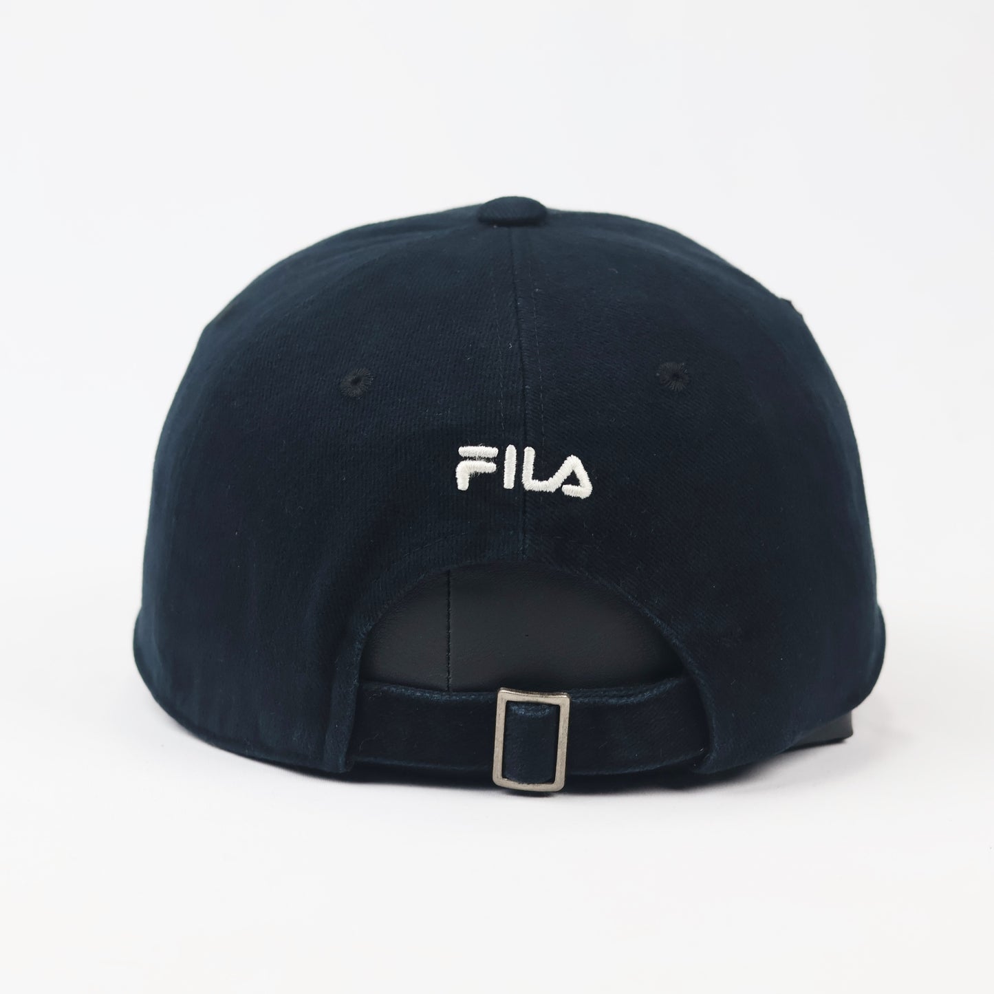 Vintage FILA Embroidered Logo Thrifted Baseball Cap - Classic Navy Dad Hat