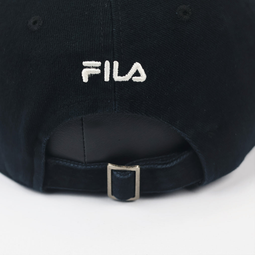 Vintage FILA Embroidered Logo Thrifted Baseball Cap - Classic Navy Dad Hat
