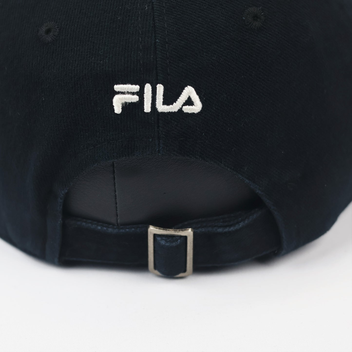 Vintage FILA Embroidered Logo Thrifted Baseball Cap - Classic Navy Dad Hat
