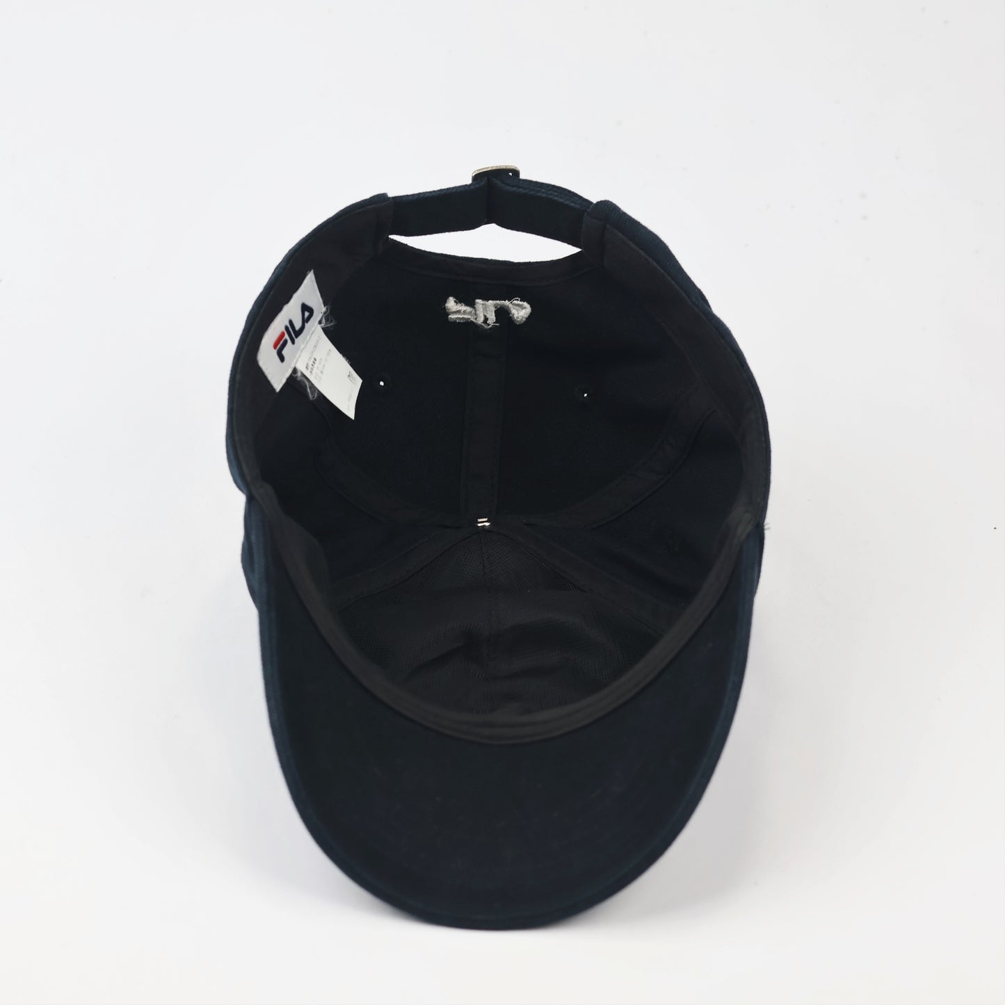 Vintage FILA Embroidered Logo Thrifted Baseball Cap - Classic Navy Dad Hat