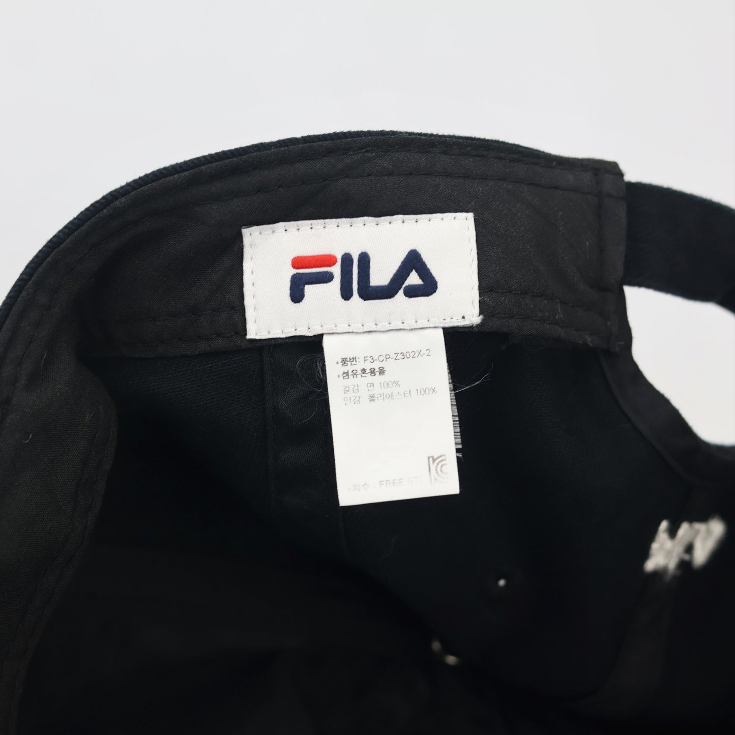 Vintage FILA Embroidered Logo Thrifted Baseball Cap - Classic Navy Dad Hat