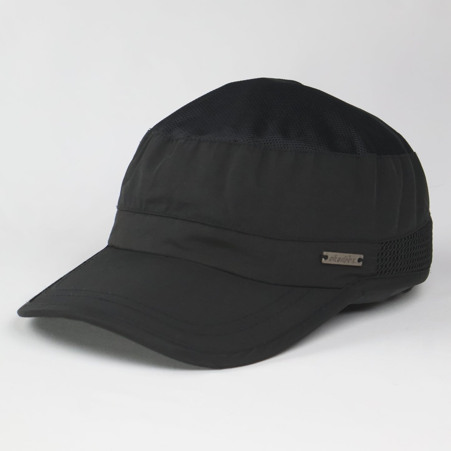 Lightweight All-Black Mesh Cadet Cap