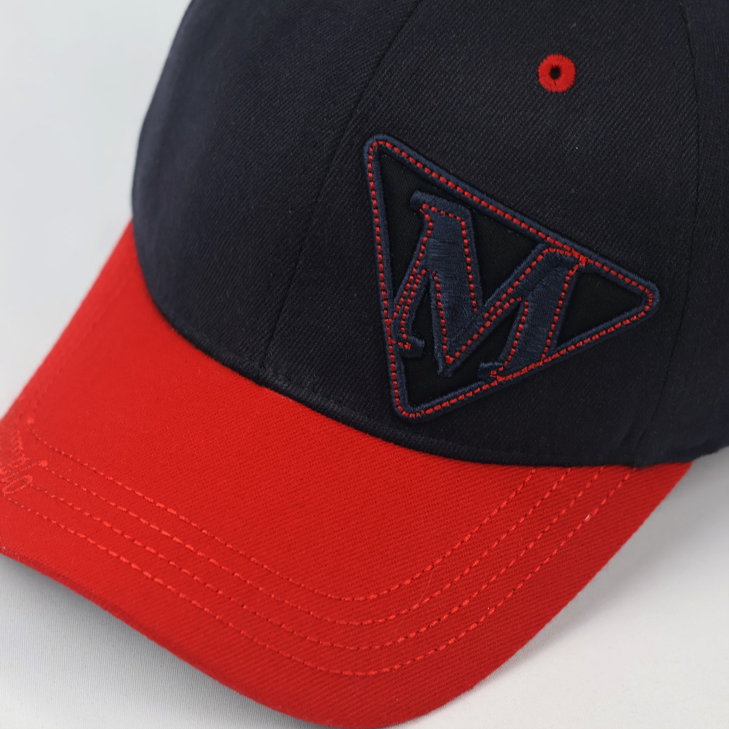 Vintage Navy & Red "M" Letter Graphic Cap – Thrifted Streetwear