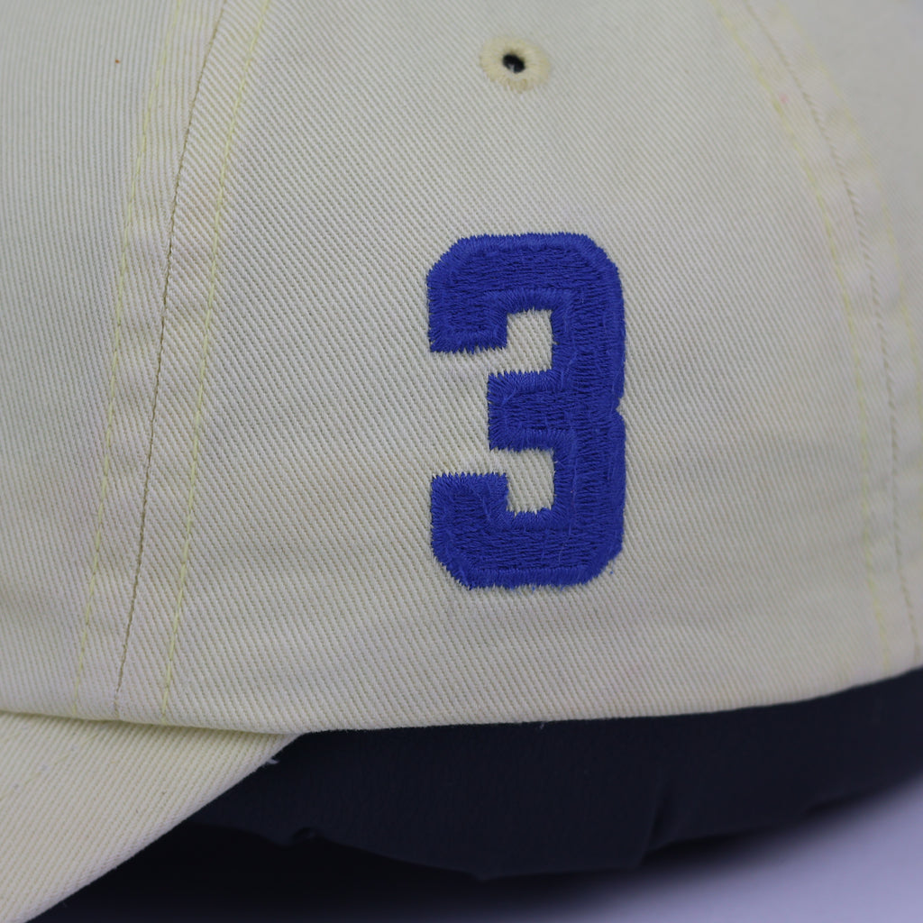 Vintage Polo Ralph Lauren Big Pony No. 3 Cap – Pastel Yellow & Blue
