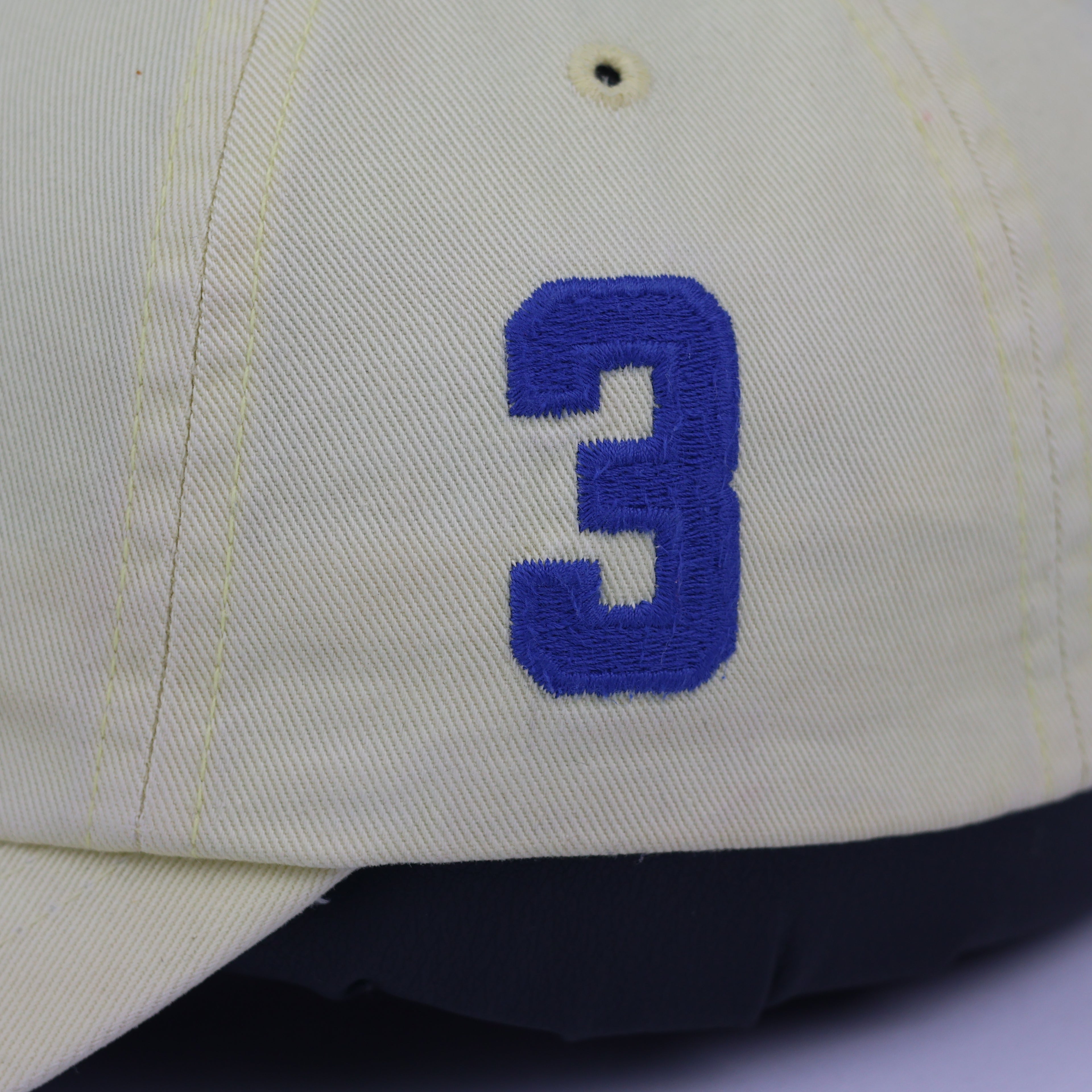 Vintage Polo Ralph Lauren Big Pony No. 3 Cap – Pastel Yellow & Blue