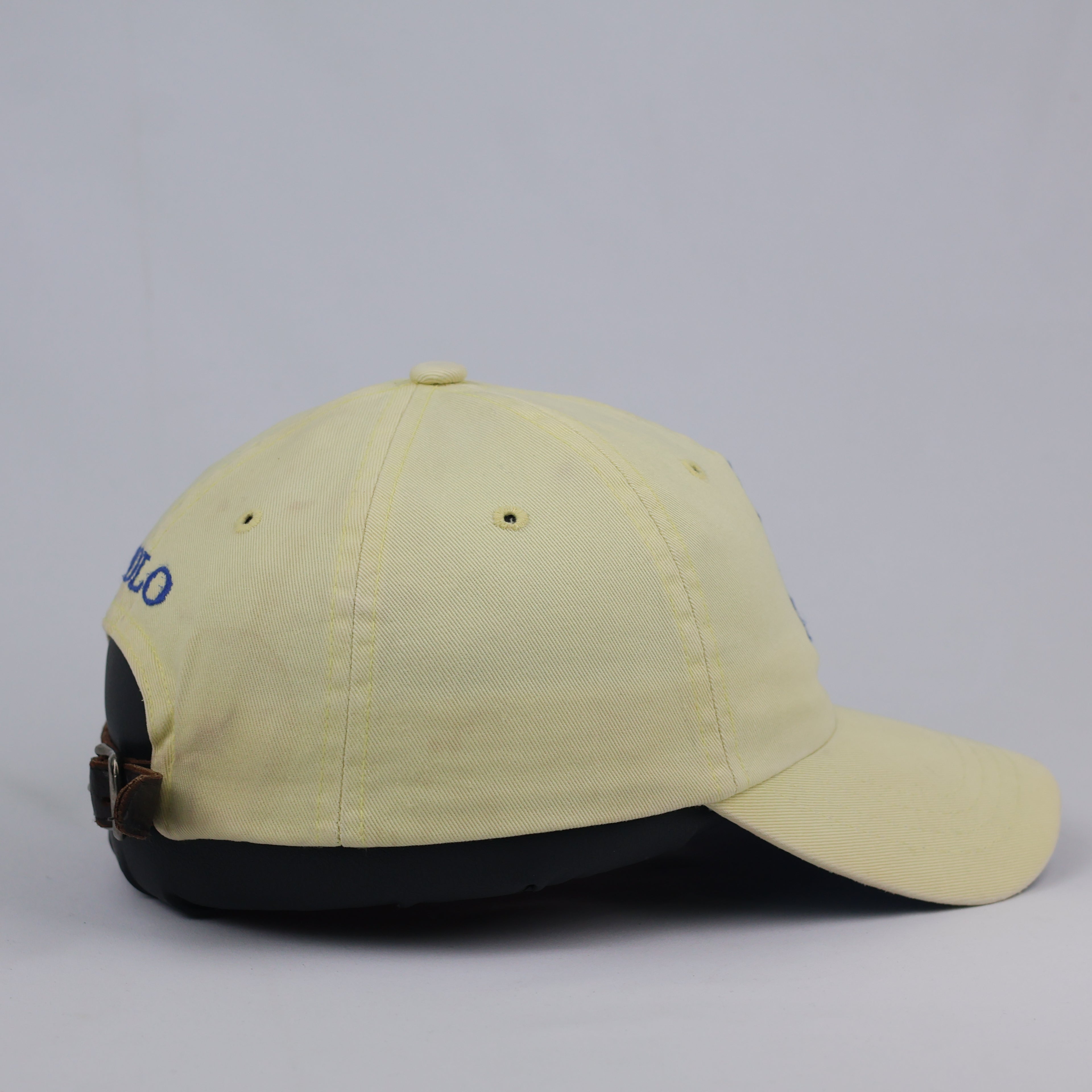Vintage Polo Ralph Lauren Big Pony No. 3 Cap – Pastel Yellow & Blue