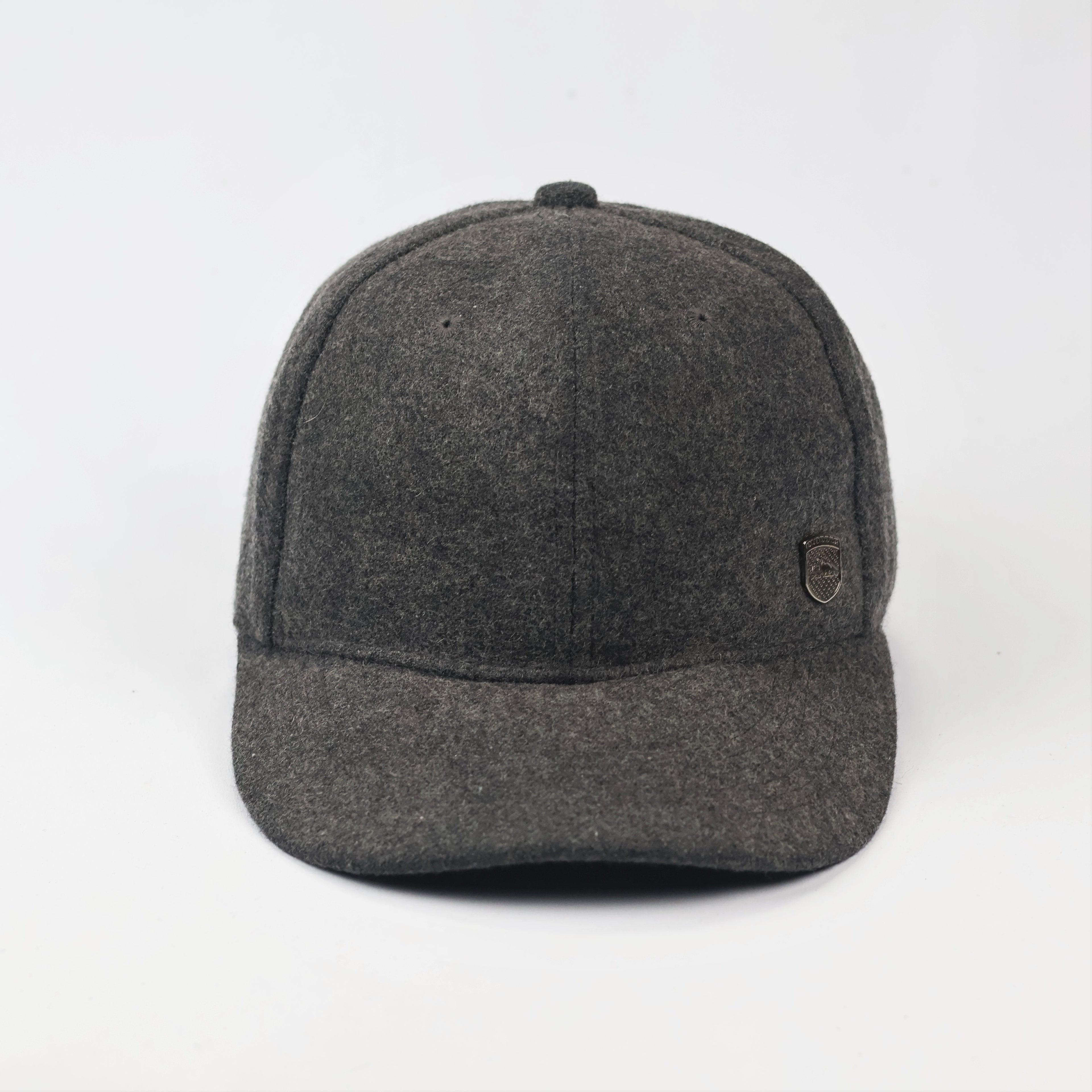 Pengtu Outdoor Charcoal Grey Woolen Winter Thrifted Baseball Cap