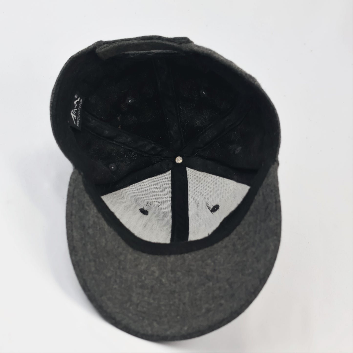 Pengtu Outdoor Charcoal Grey Woolen Winter Thrifted Baseball Cap