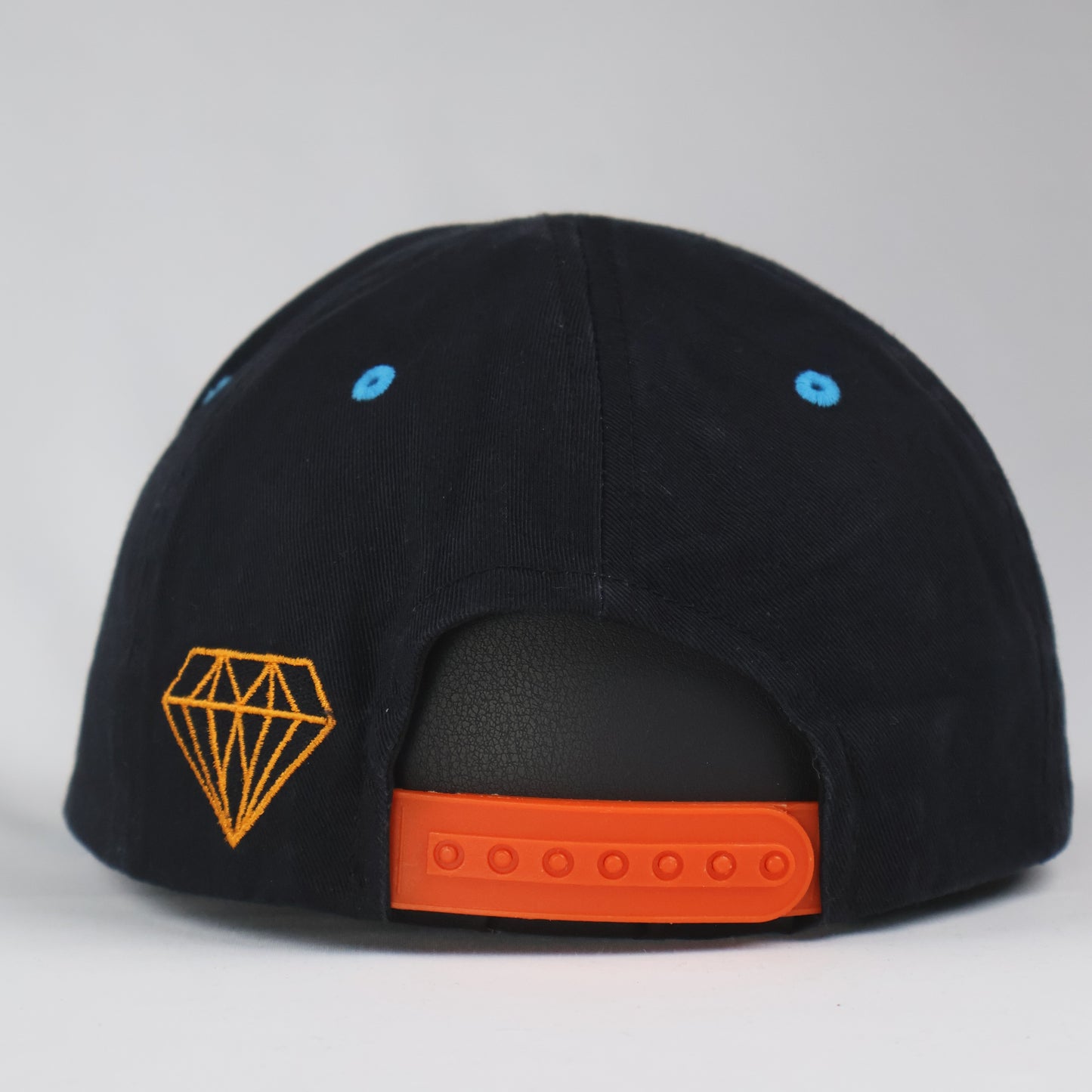 "S" Logo Star Snapback Cap - Black/Blue/Orange