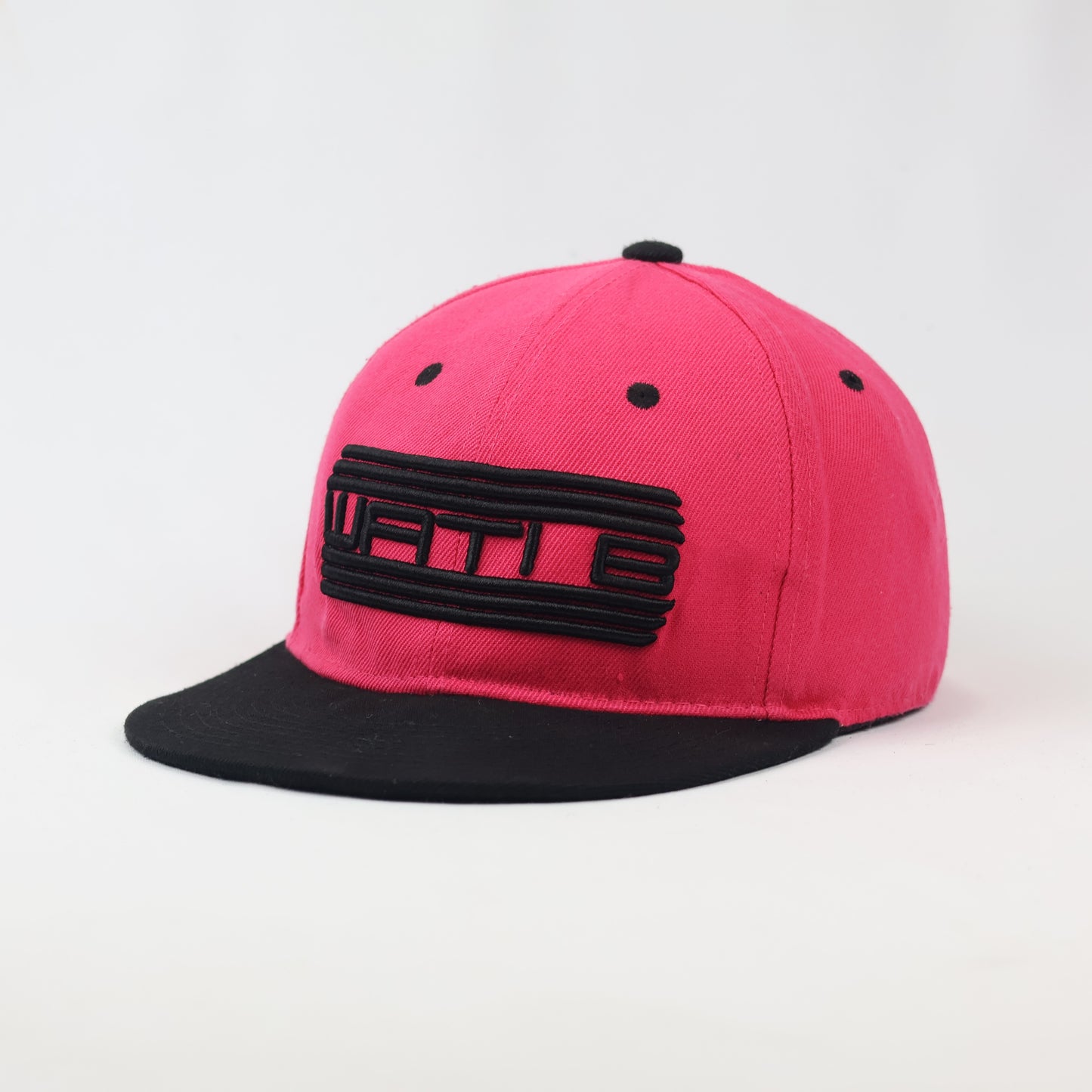 Wati B Embroidered Thrifted Snapback – Pink & Black Streetwear Cap