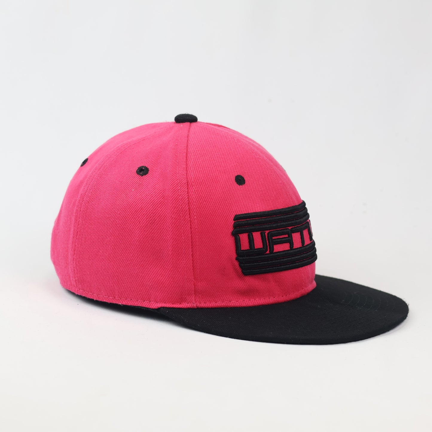 Wati B Embroidered Thrifted Snapback – Pink & Black Streetwear Cap