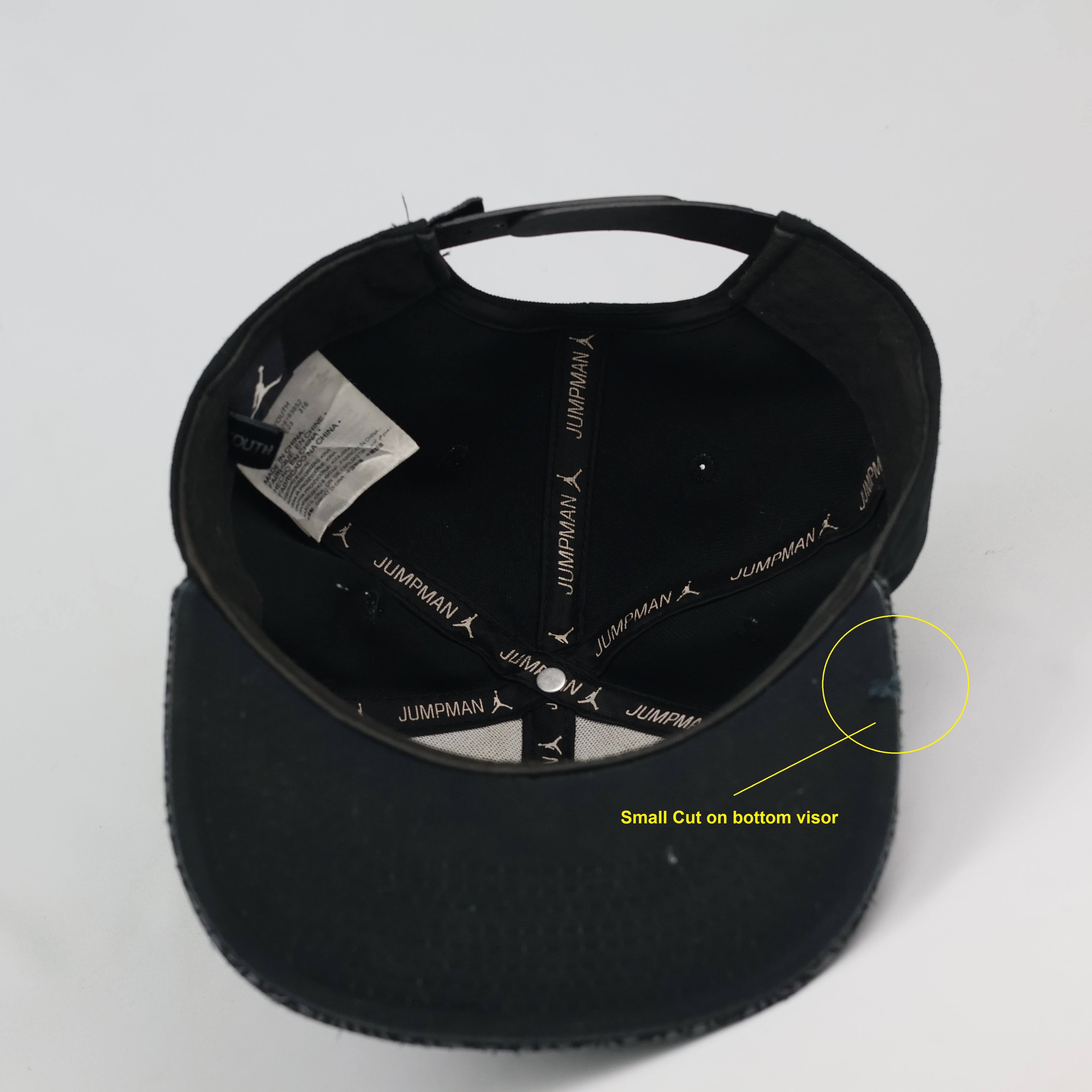 Jordan Youth Jumpman Black Cement Snapback Hat