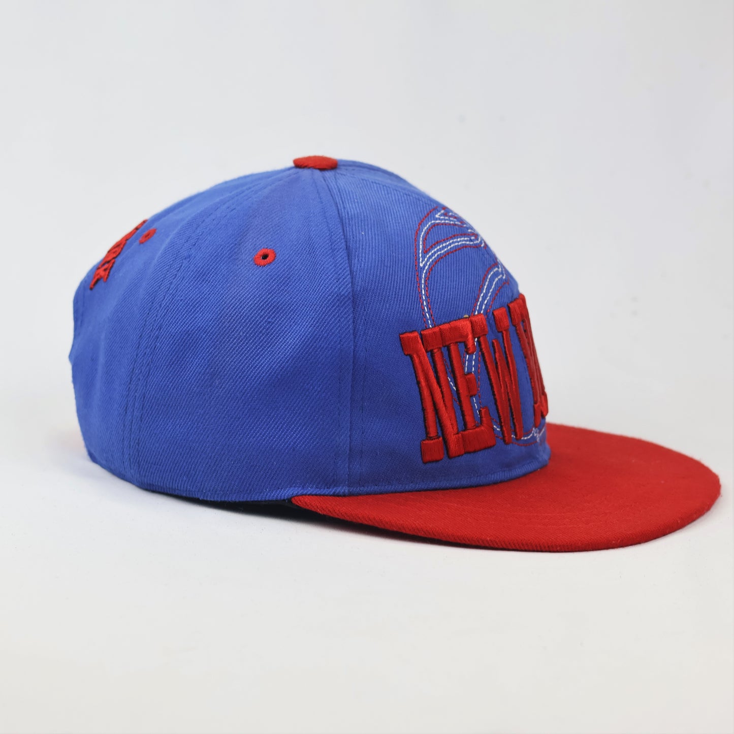 Retro NY Embroidered Flat Brim Thrifted Streetwear Hat - Two-Tone