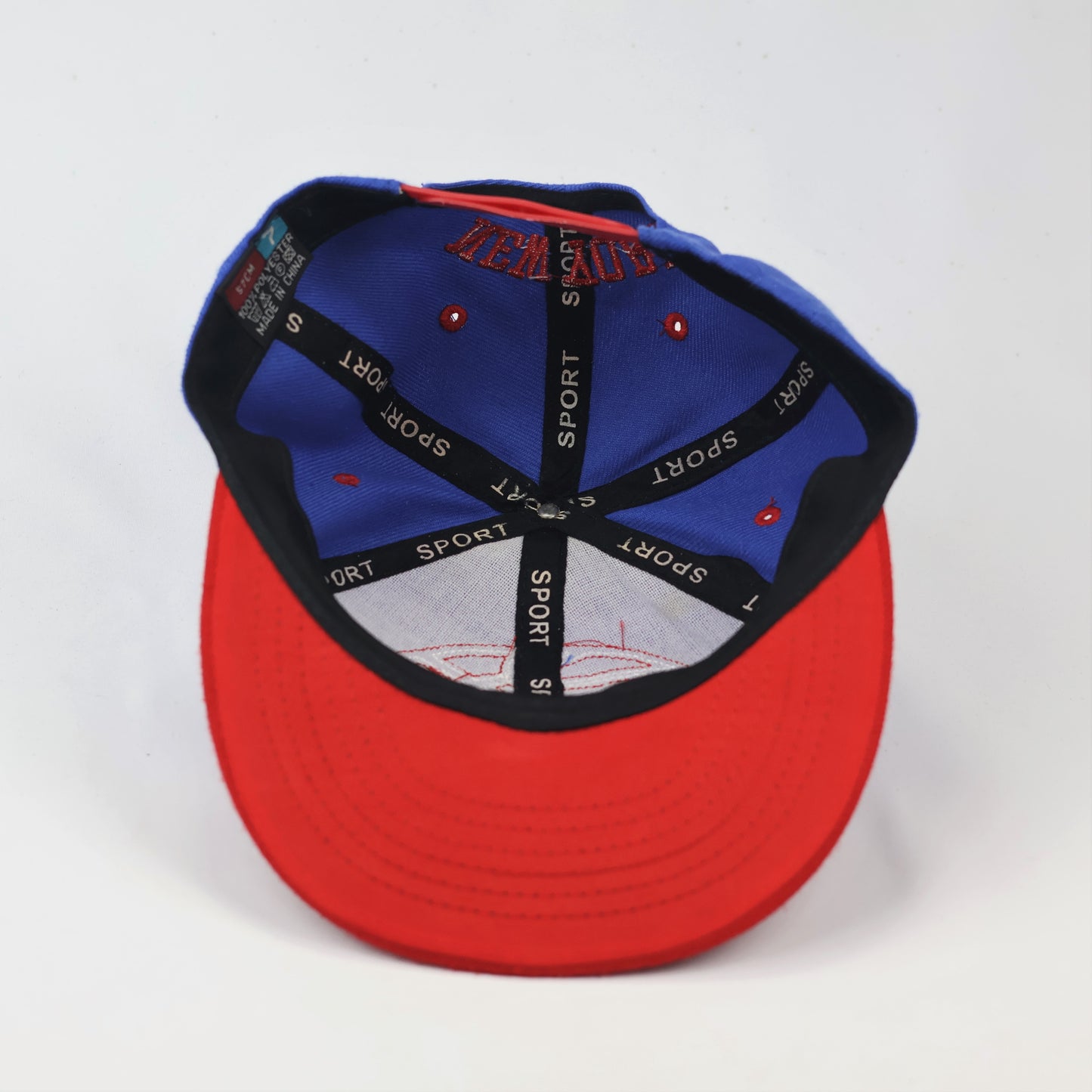 Retro NY Embroidered Flat Brim Thrifted Streetwear Hat - Two-Tone