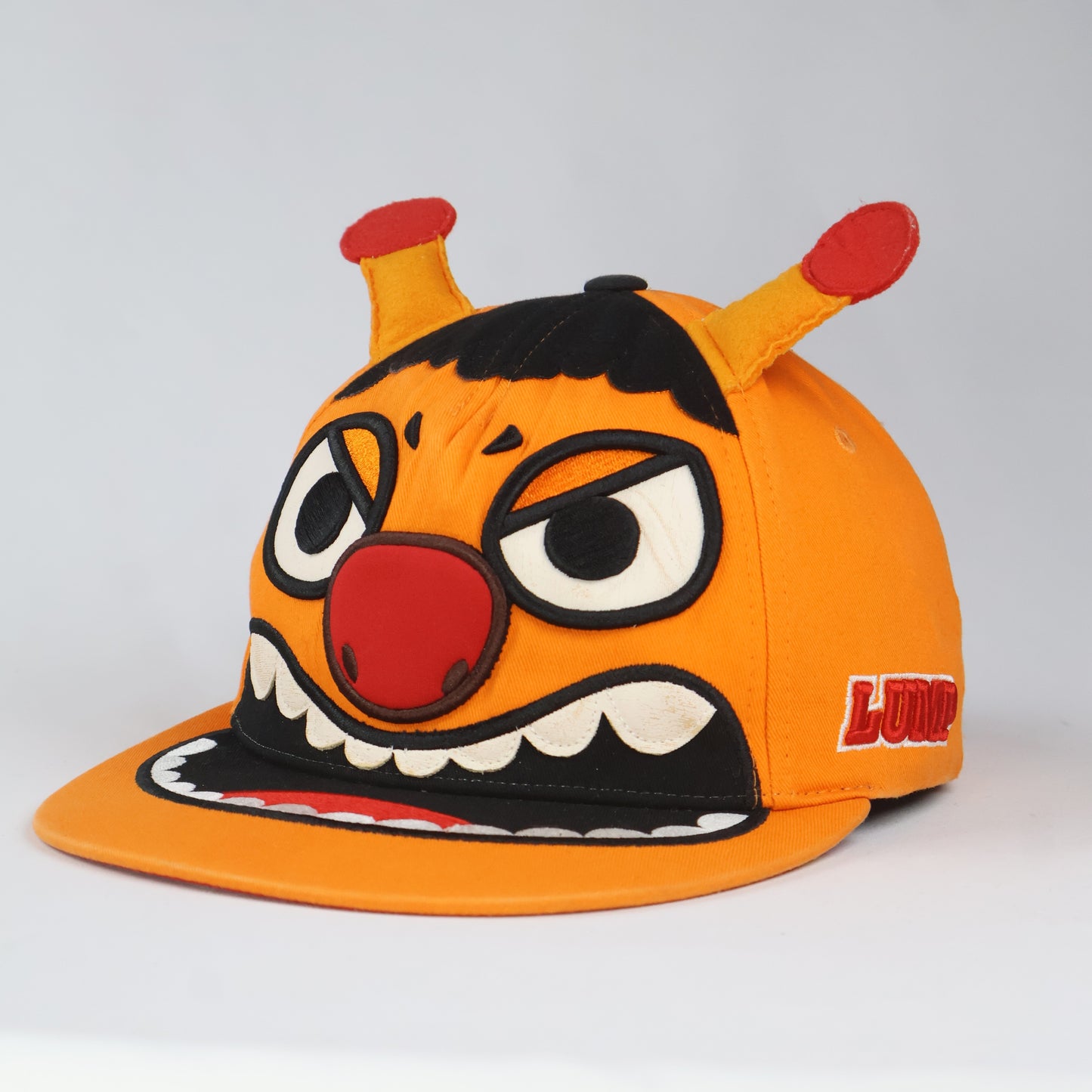 Elstinko 3D Monster Face Horned Snapback Cap
