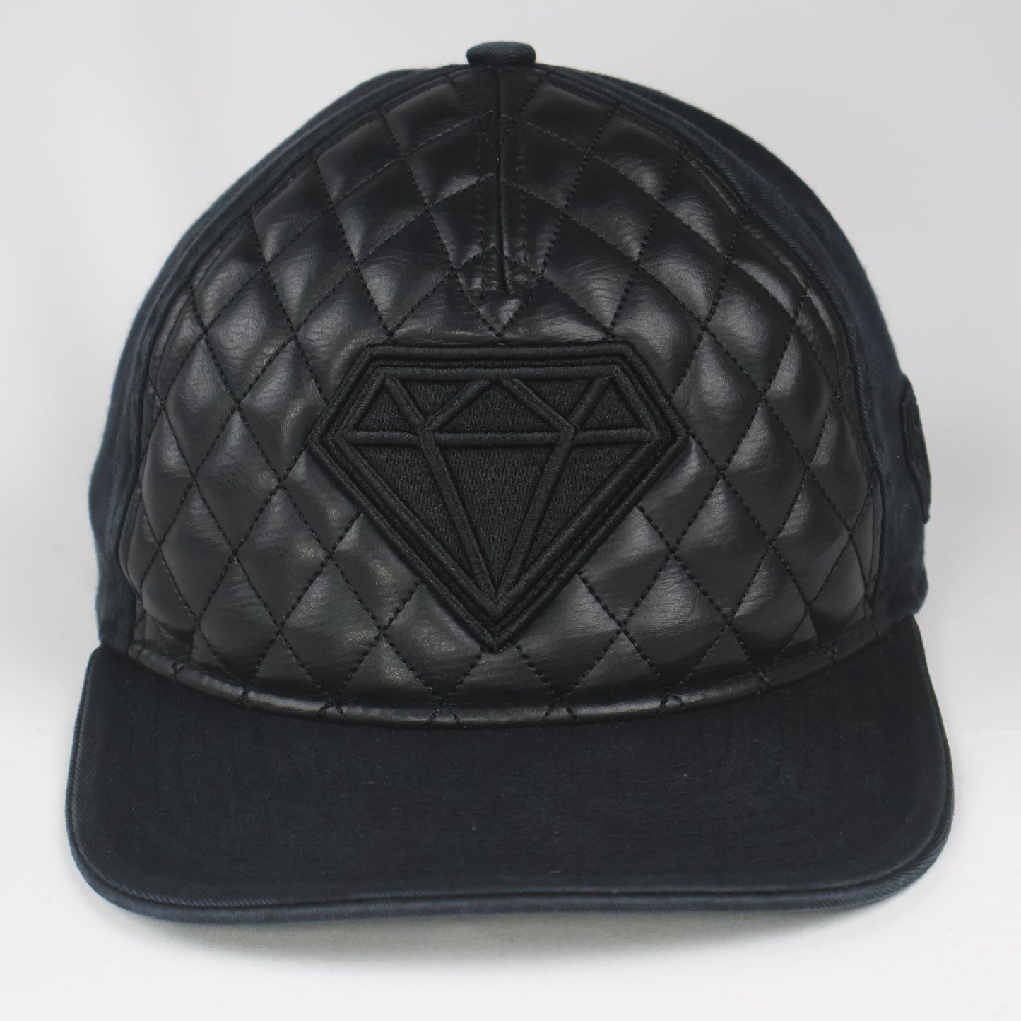 "Cash Money" Quilted Diamond Snapback Cap - Black