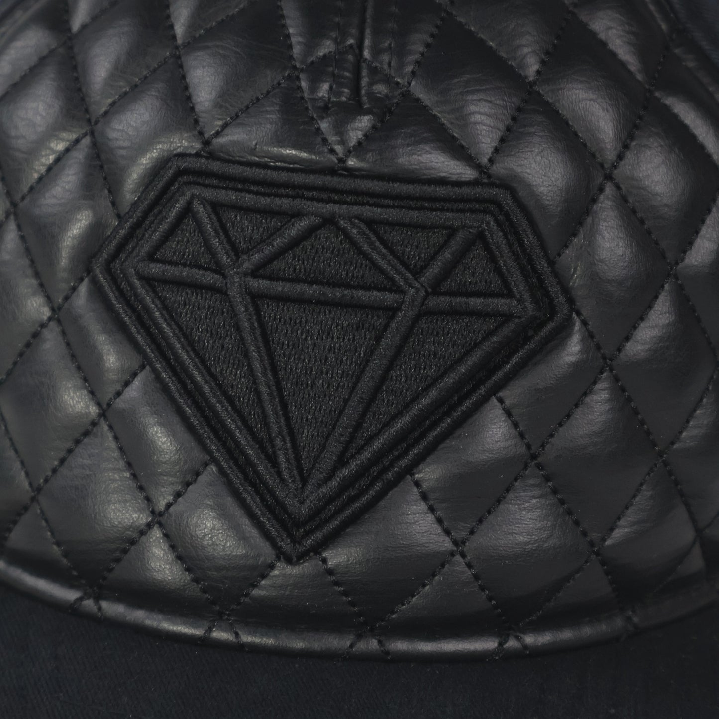 "Cash Money" Quilted Diamond Snapback Cap - Black