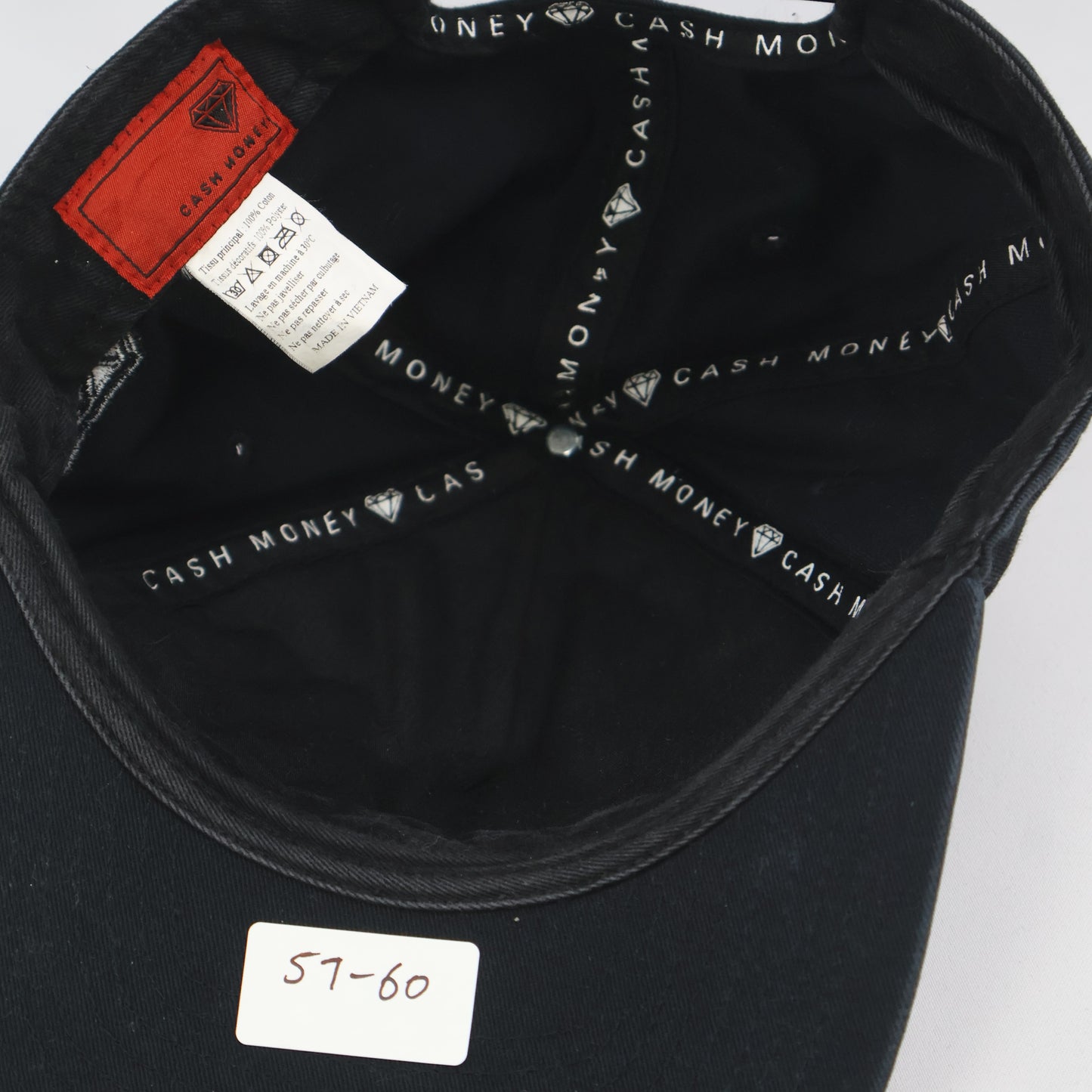 "Cash Money" Quilted Diamond Snapback Cap - Black