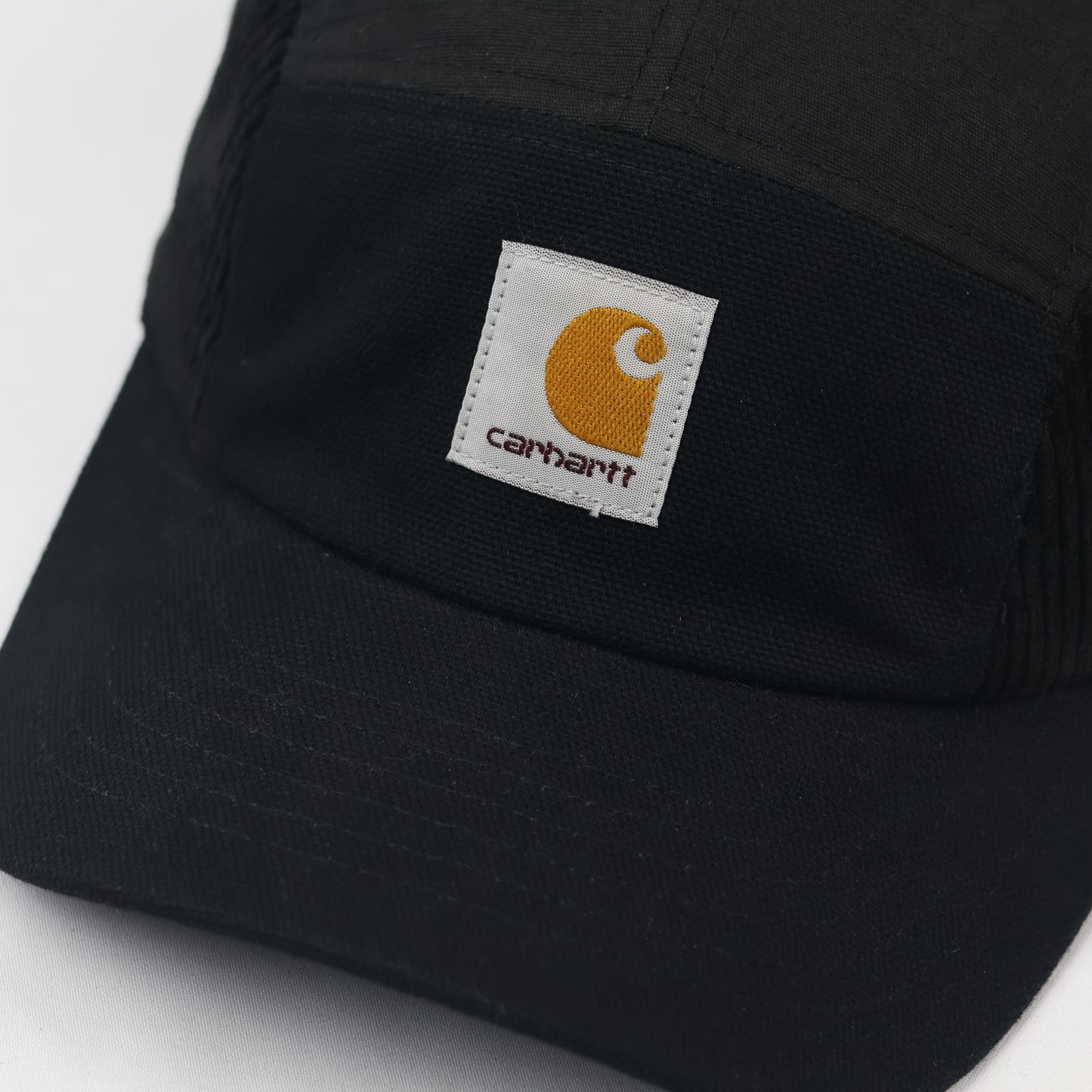 Carhartt WIP Medley 5-Panel Thrifted Cap – Black Corduroy & Canvas Mix