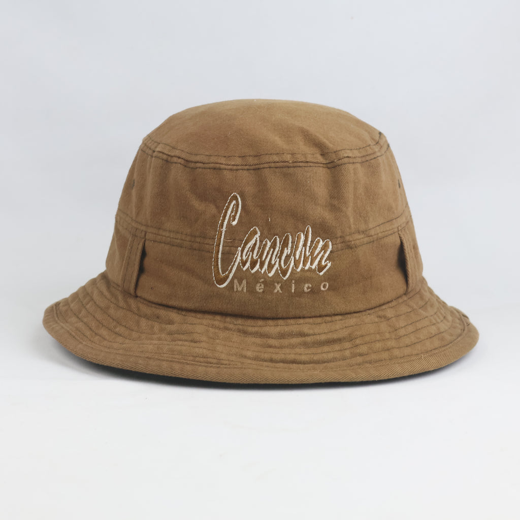 Thrifted Brown Utility Loop Safari Bucket Hat (58-60 cm)